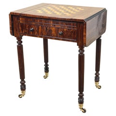Regency Goncalo Alves Backgammon- und Schachtisch im Regency-Stil