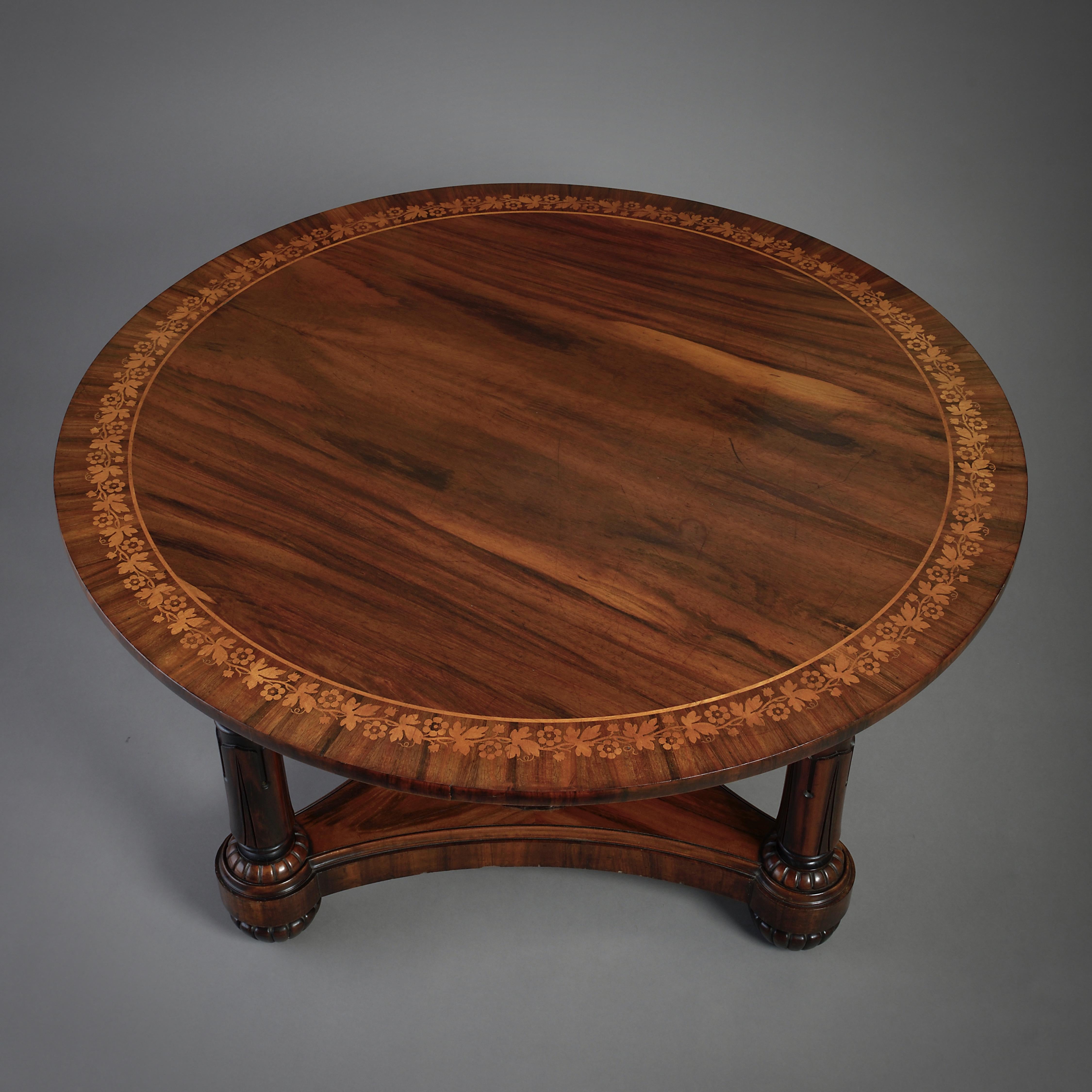 Regency Goncalo Alves Centre Table In Good Condition For Sale In London, GB
