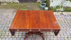 Regency Goncalo Alves Pedestal Sofa Table