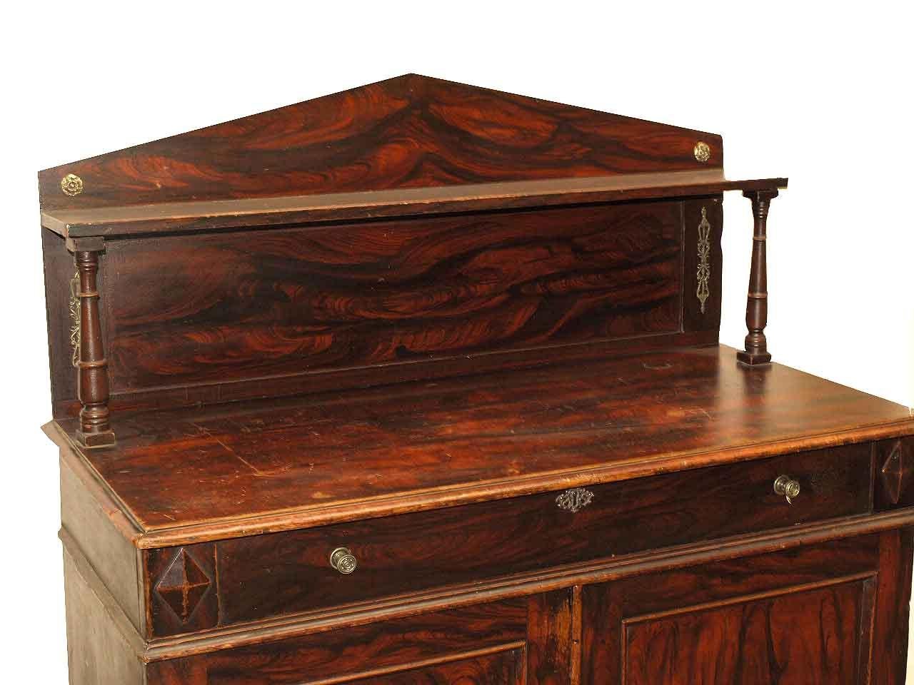 Inglese Armadietto Regency dipinto a grana grossa