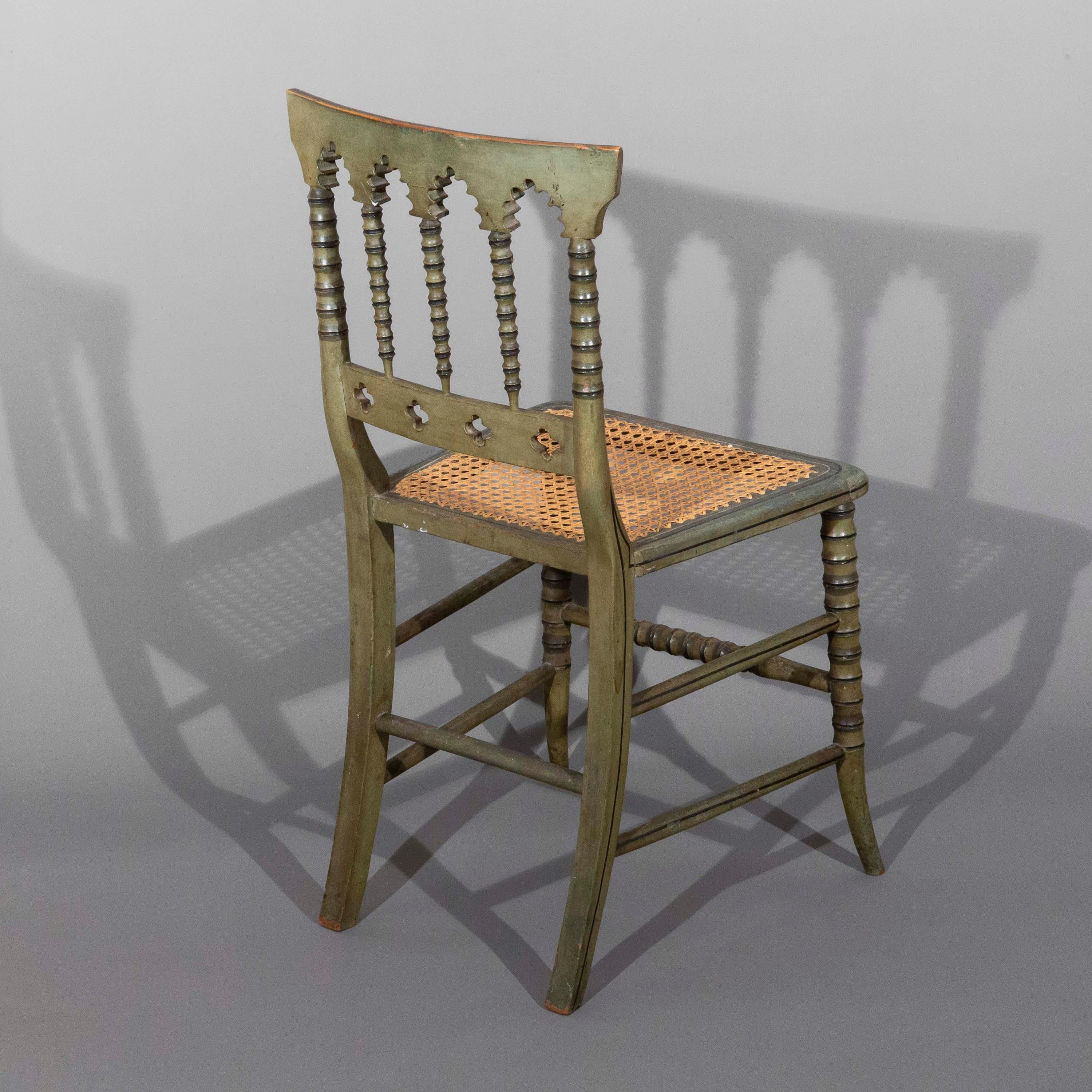 Rare early 19th Century Green Painted Chair 1