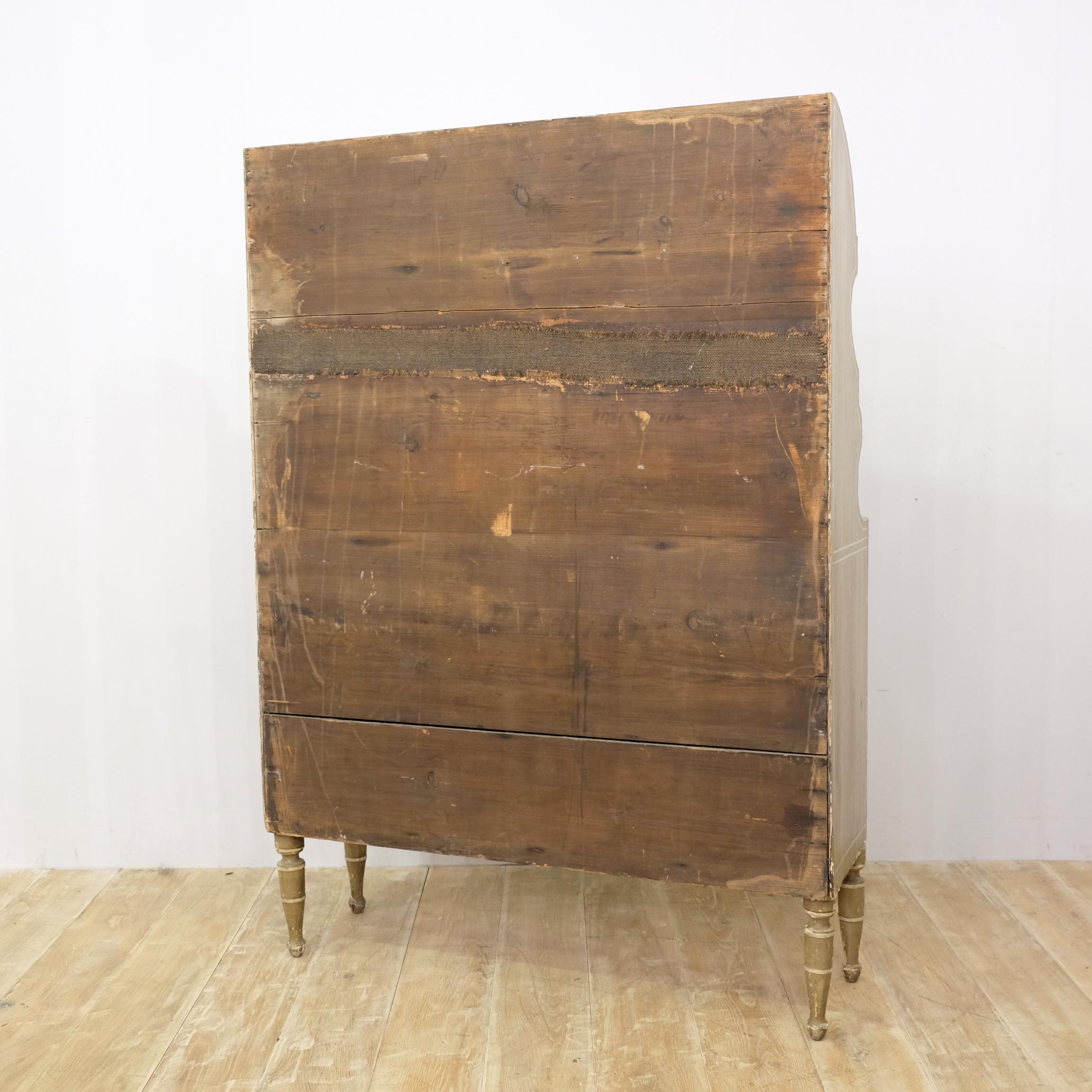 Regency Grey Painted Pine Dresser, Book Cabinet, Bijou, Early 19th Century 4