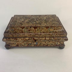 Regency Hand Painted Card or Games Box