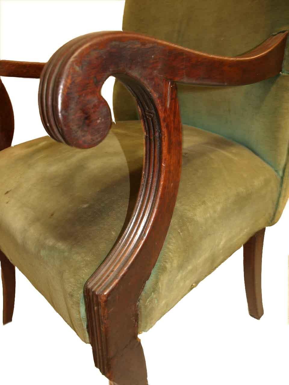 Regency High Back Armchair In Good Condition For Sale In Wilson, NC