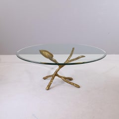 regency hollywood gold plated leaf table - 1980s