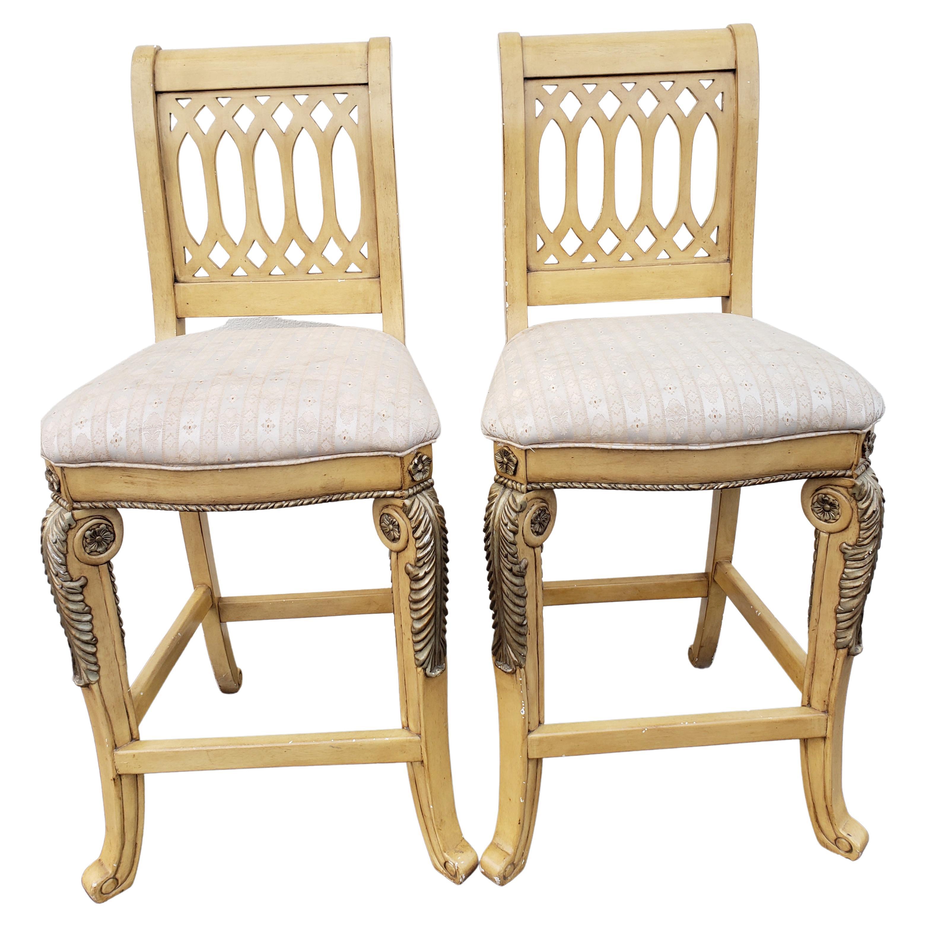 Maple Regency House Bistro Table and Barstools Set For Sale
