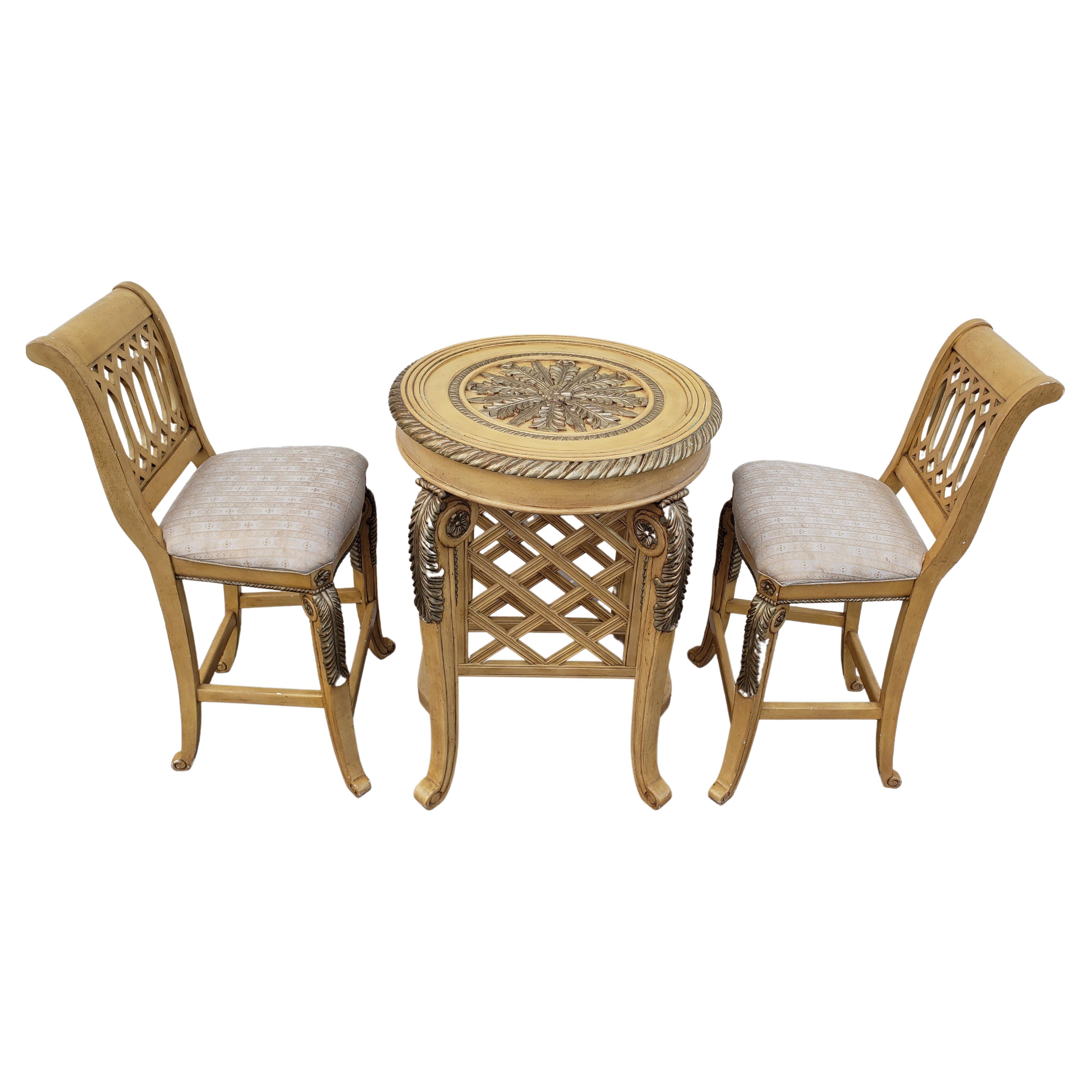 Regency House Bistro Table and Barstools Set For Sale 1