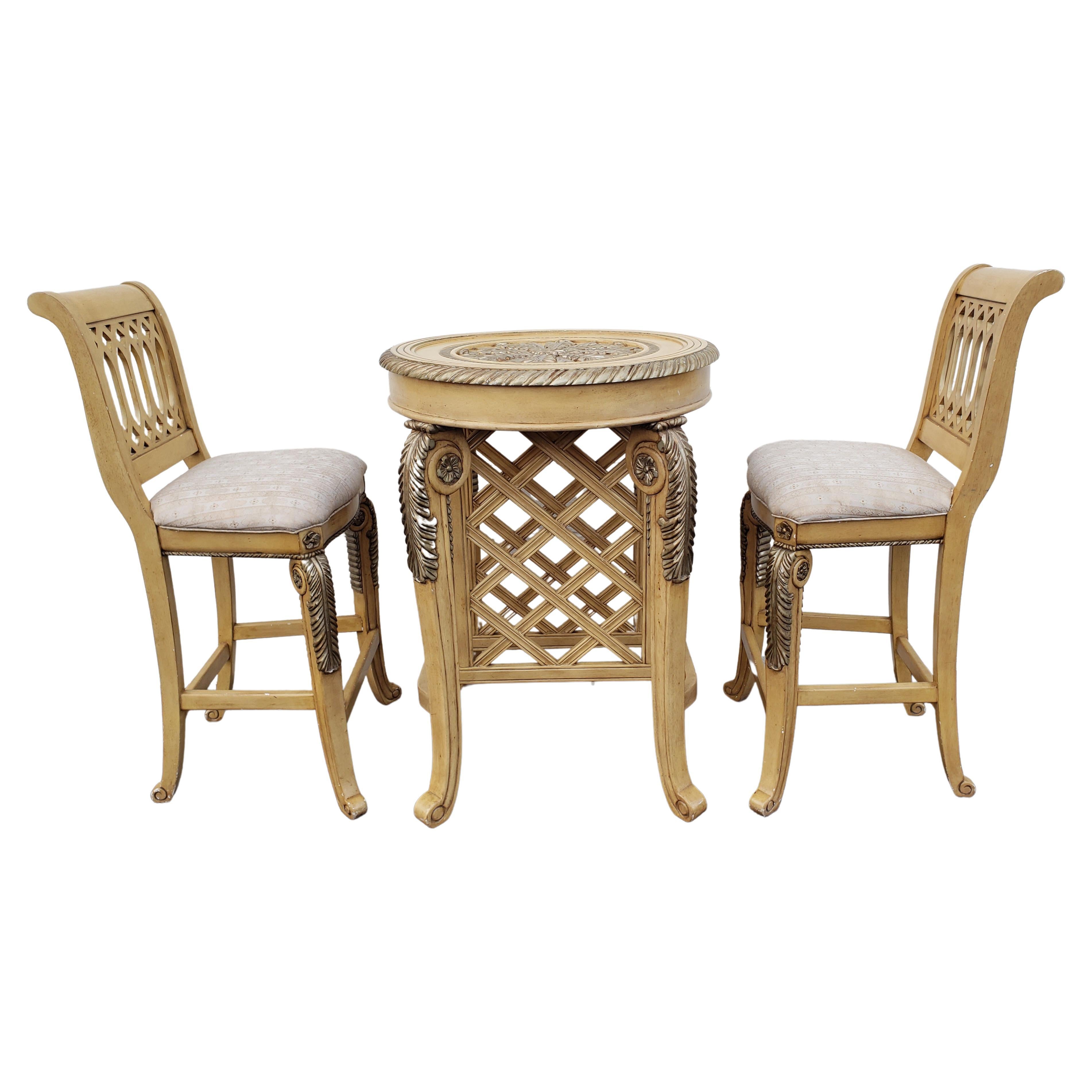 Regency House Bistro Table and Barstools Set For Sale 2