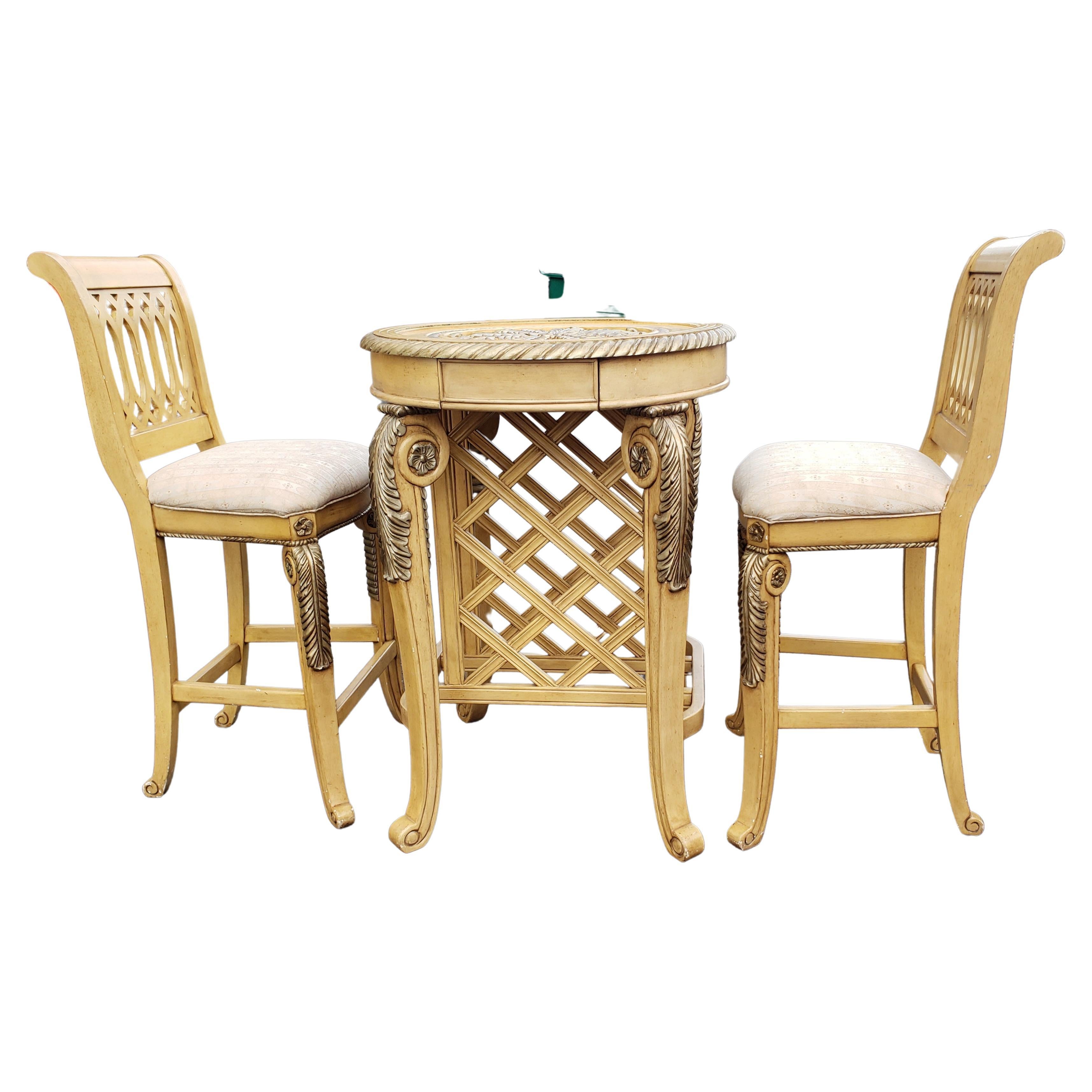 Regency House Bistro Table and Barstools Set For Sale 3