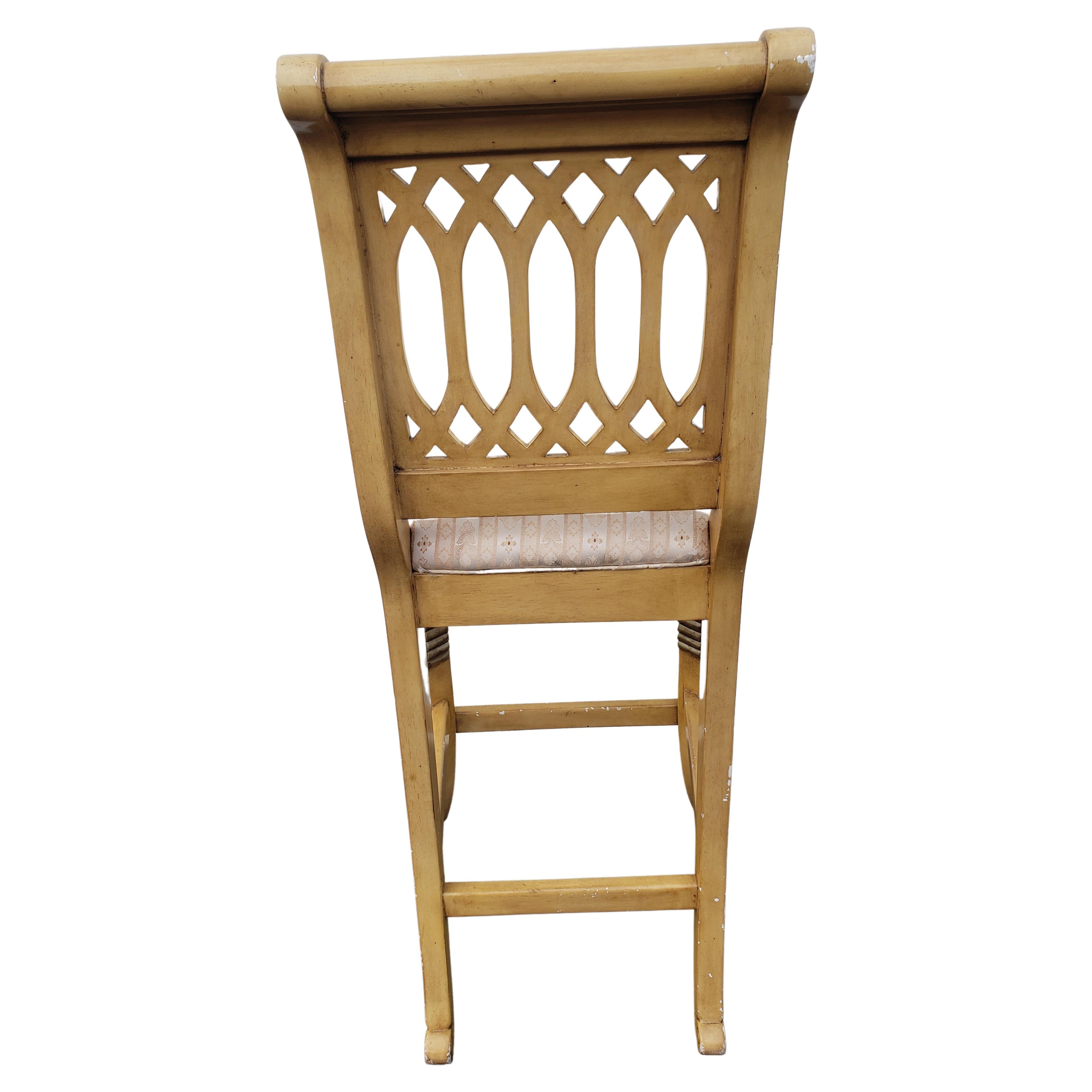 Hand-Carved Regency House Bistro Table and Barstools Set For Sale