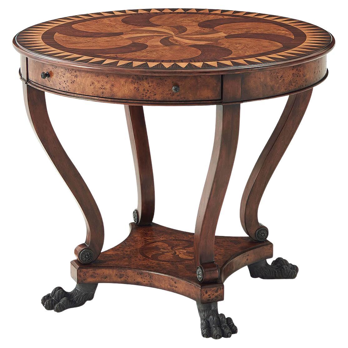 Regency Inlaid Center Table