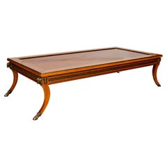 Regency Inspired Mahogany and Ebonized Coffee Table by Frederick Victoria