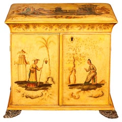 Gabinete de coleccionista de joyas con chinoiserie japonesa de la Regencia