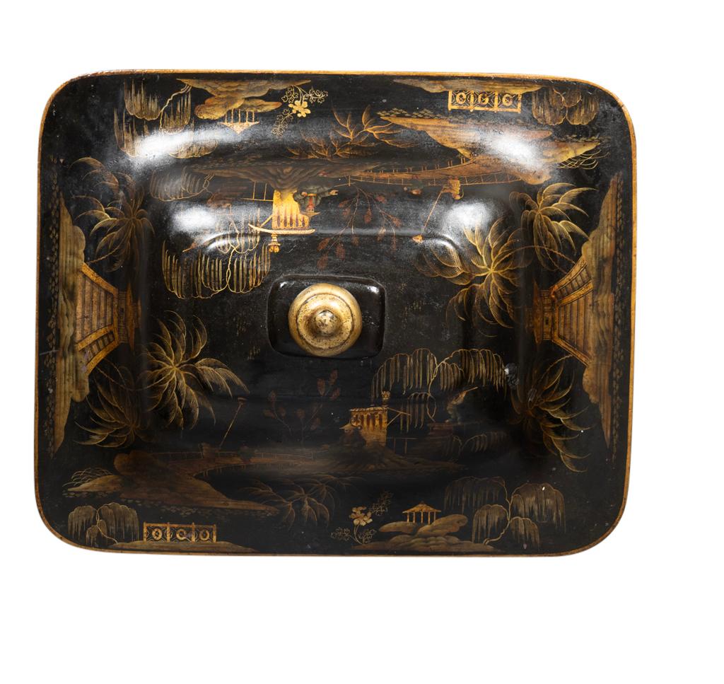 Regency Japanned Tole Coal Bin 4