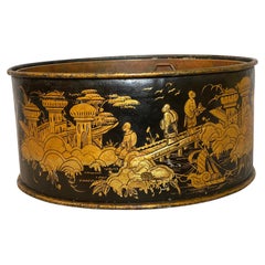 Antique Regency Japanned Toleware Jardiniere