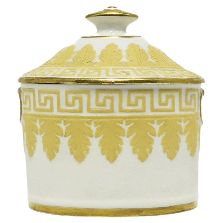 Jasperware Box with Greek-Key Design, Late 19th Century