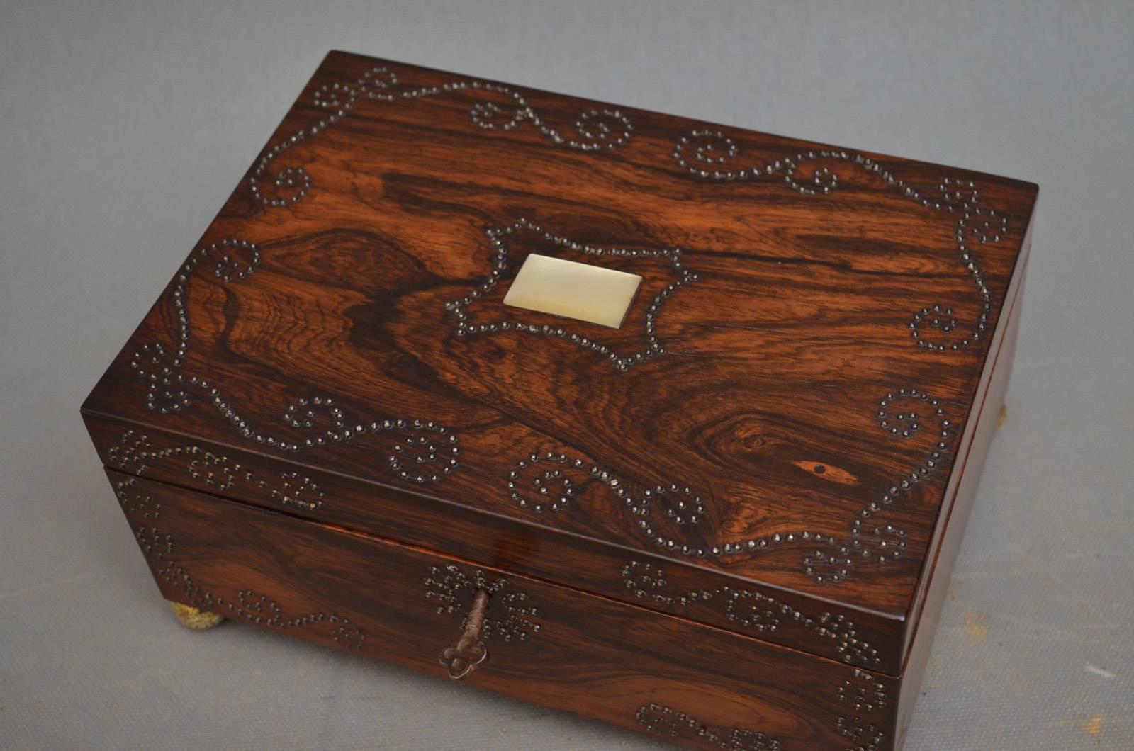Regency Jewelry Box In Excellent Condition In Whaley Bridge, GB