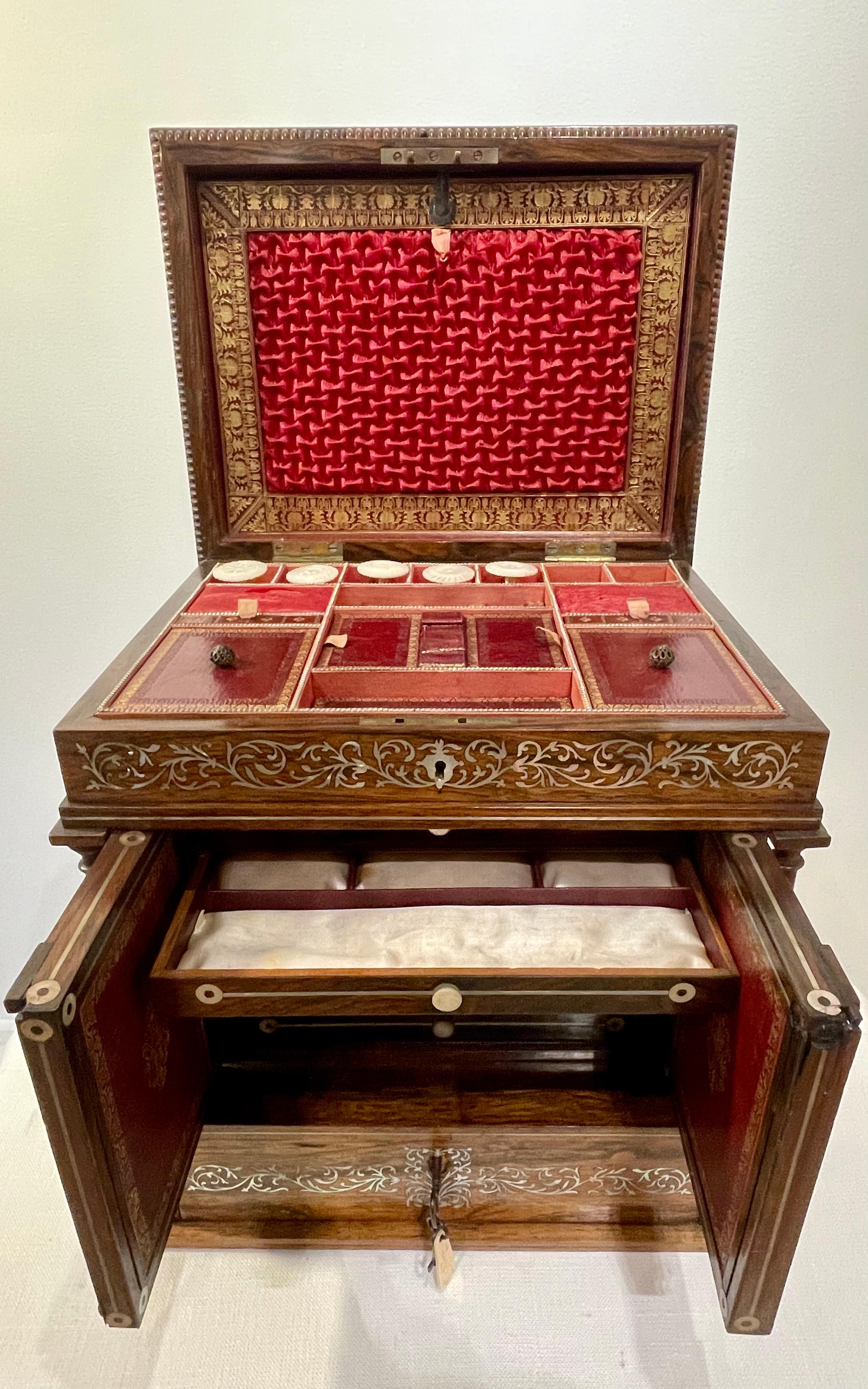 Mother-of-Pearl William IV Classical Walnut Work Box