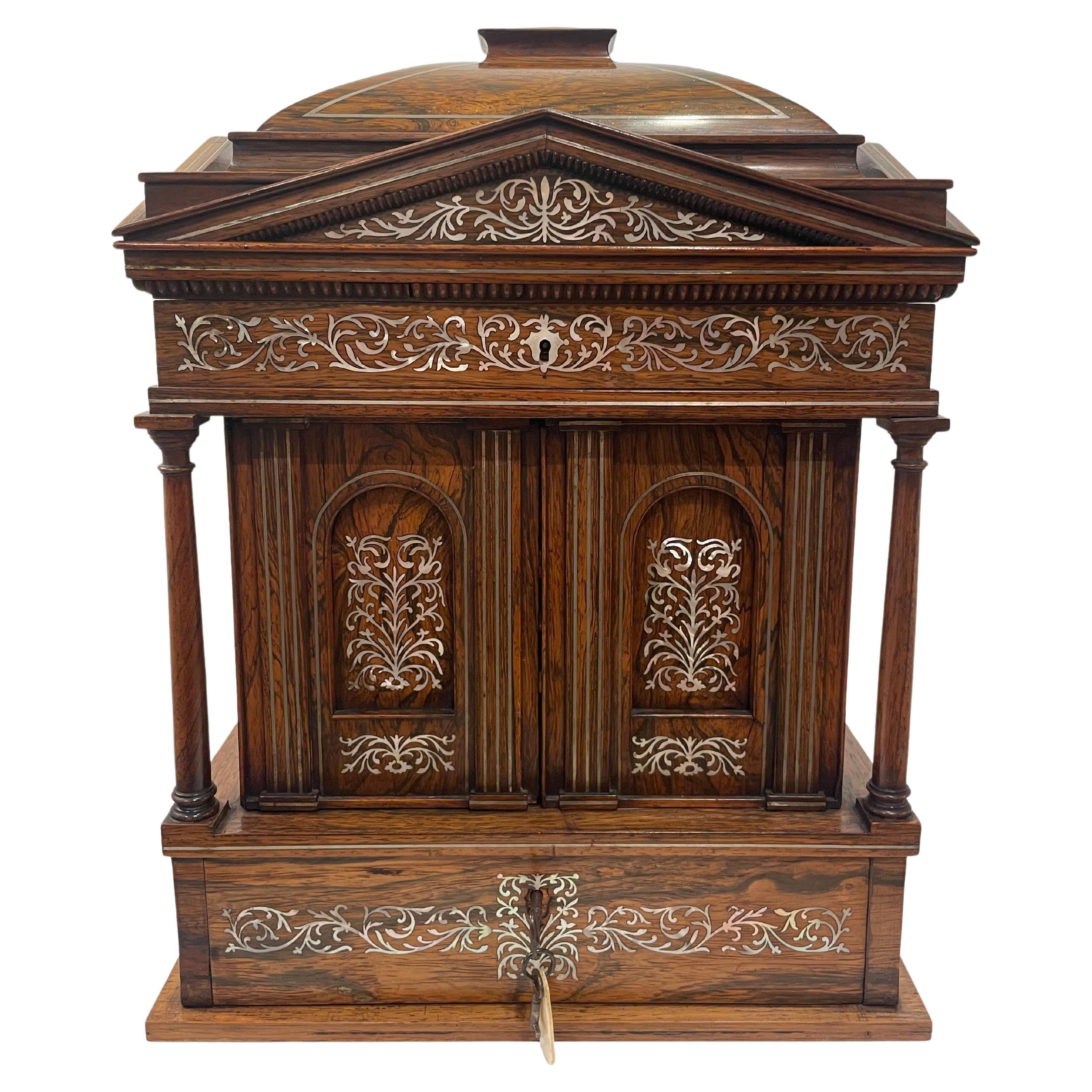 William IV Classical Walnut Work Box