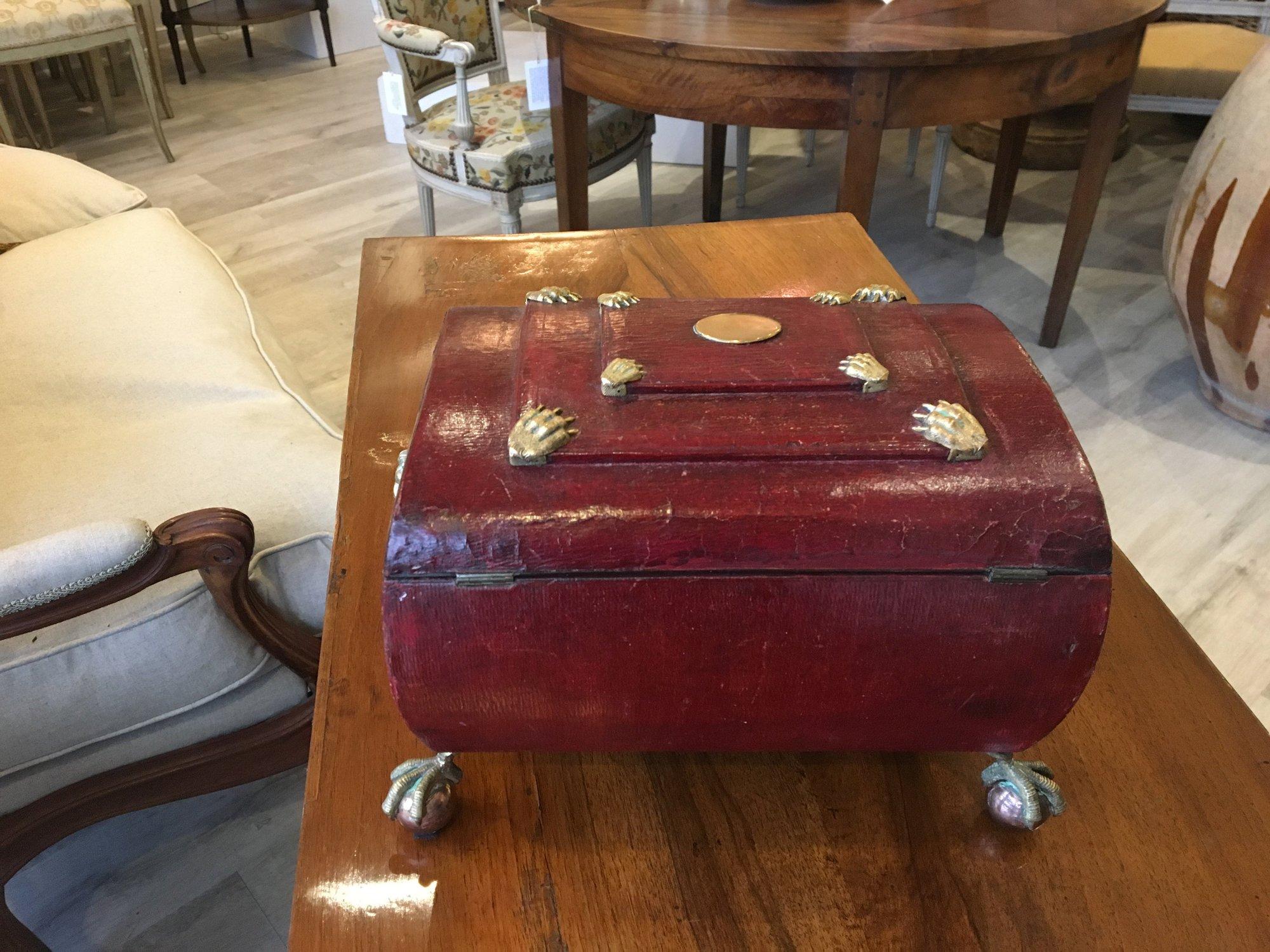 Regency Jewelry Dressing Sewing Box In Good Condition In Doylestown, PA