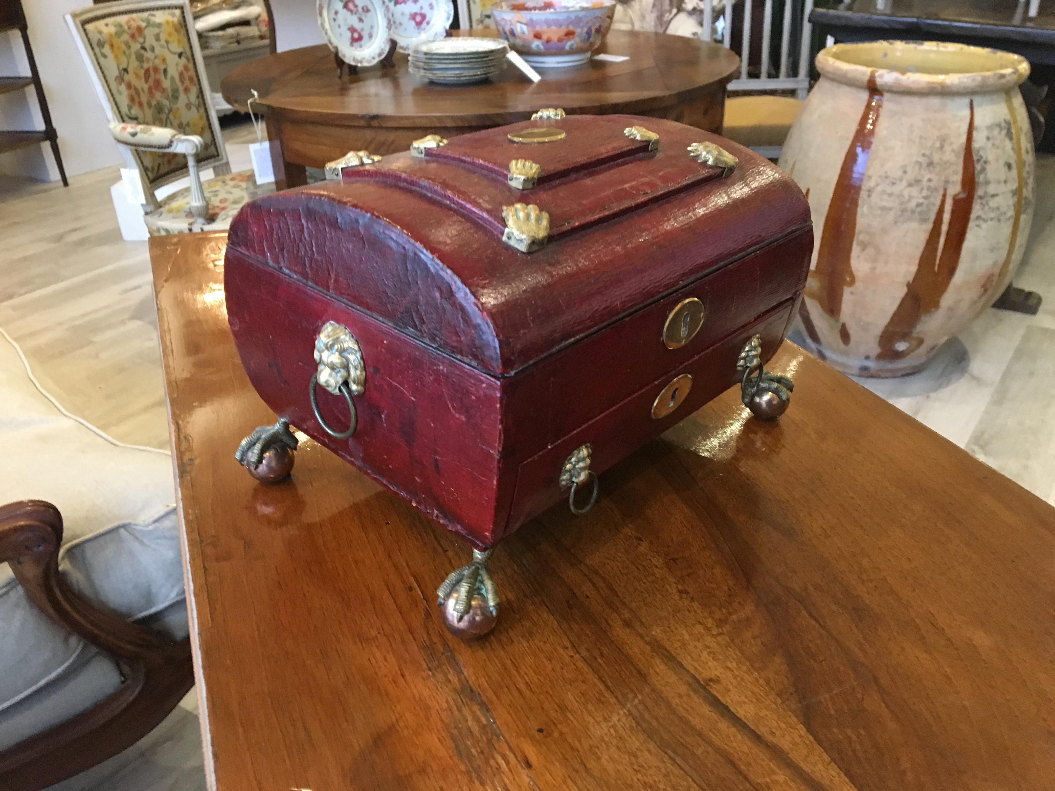 Regency Jewelry Dressing Sewing Box In Good Condition In Doylestown, PA