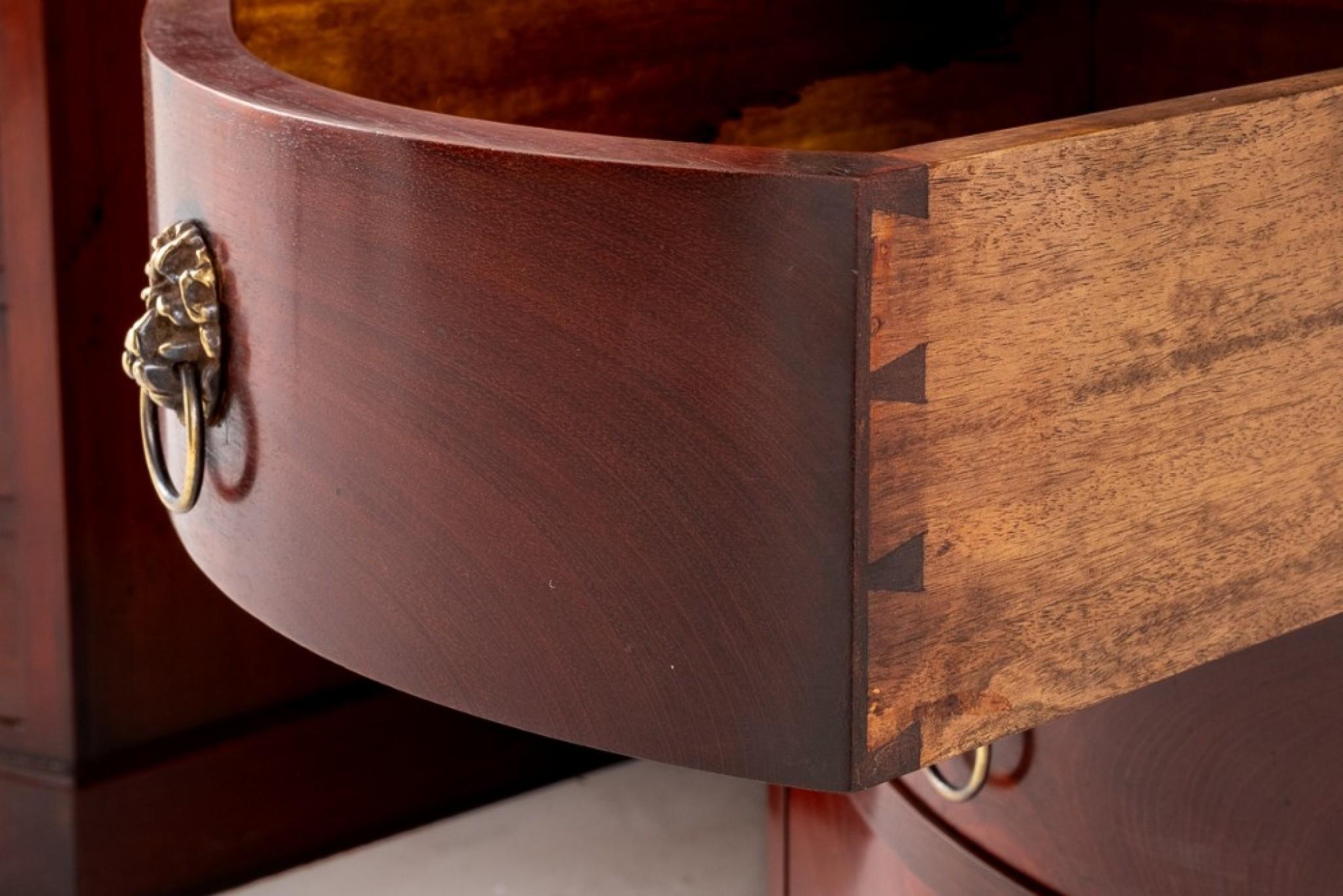 Regency Kidney Bean Desk Mahogany Shaped 4
