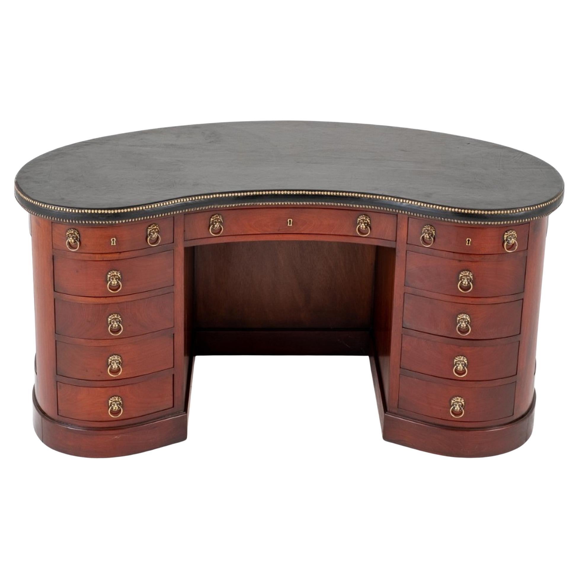 Regency Kidney Bean Desk Mahogany Shaped