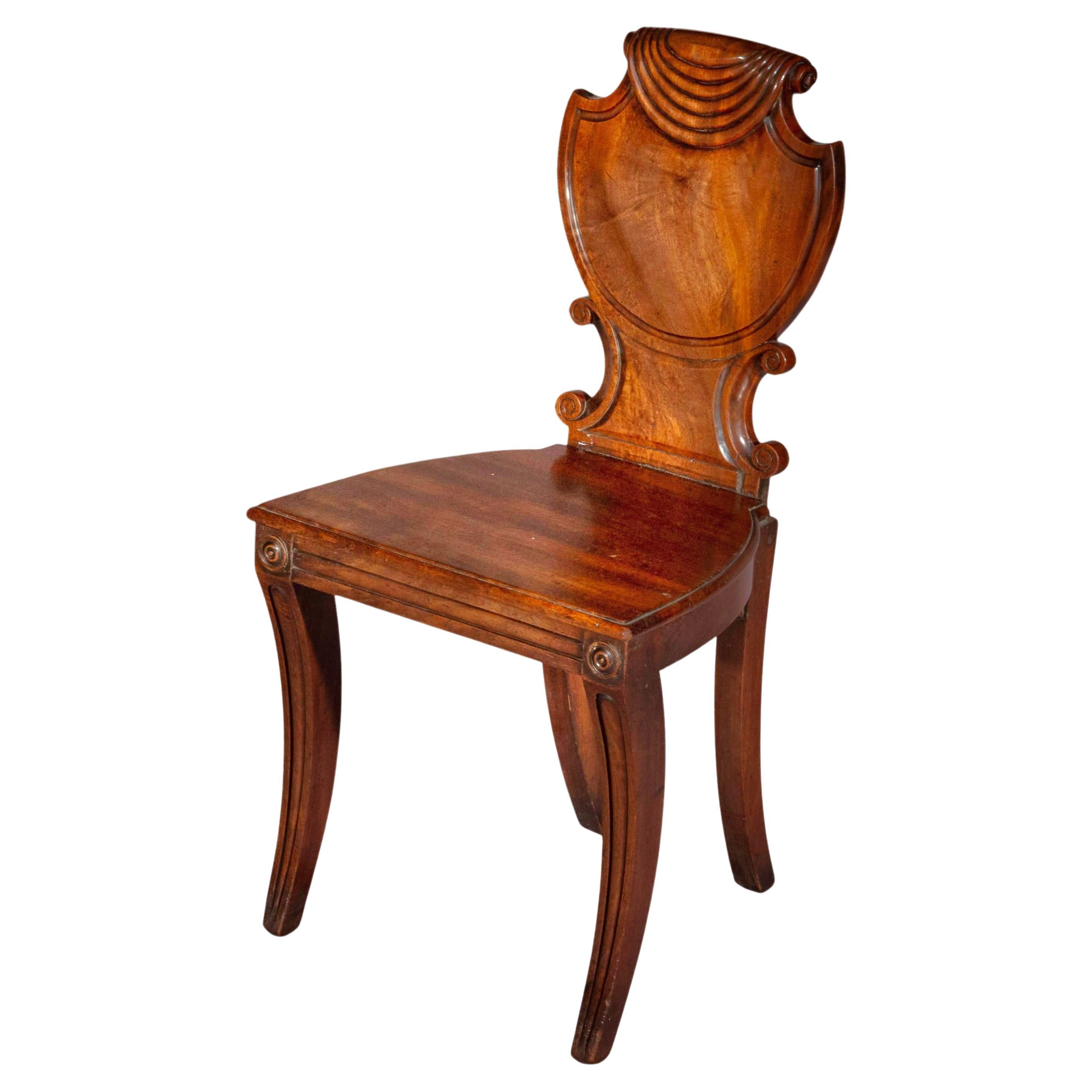 Regency Klismos Hall Chair, möglicherweise von Gillows