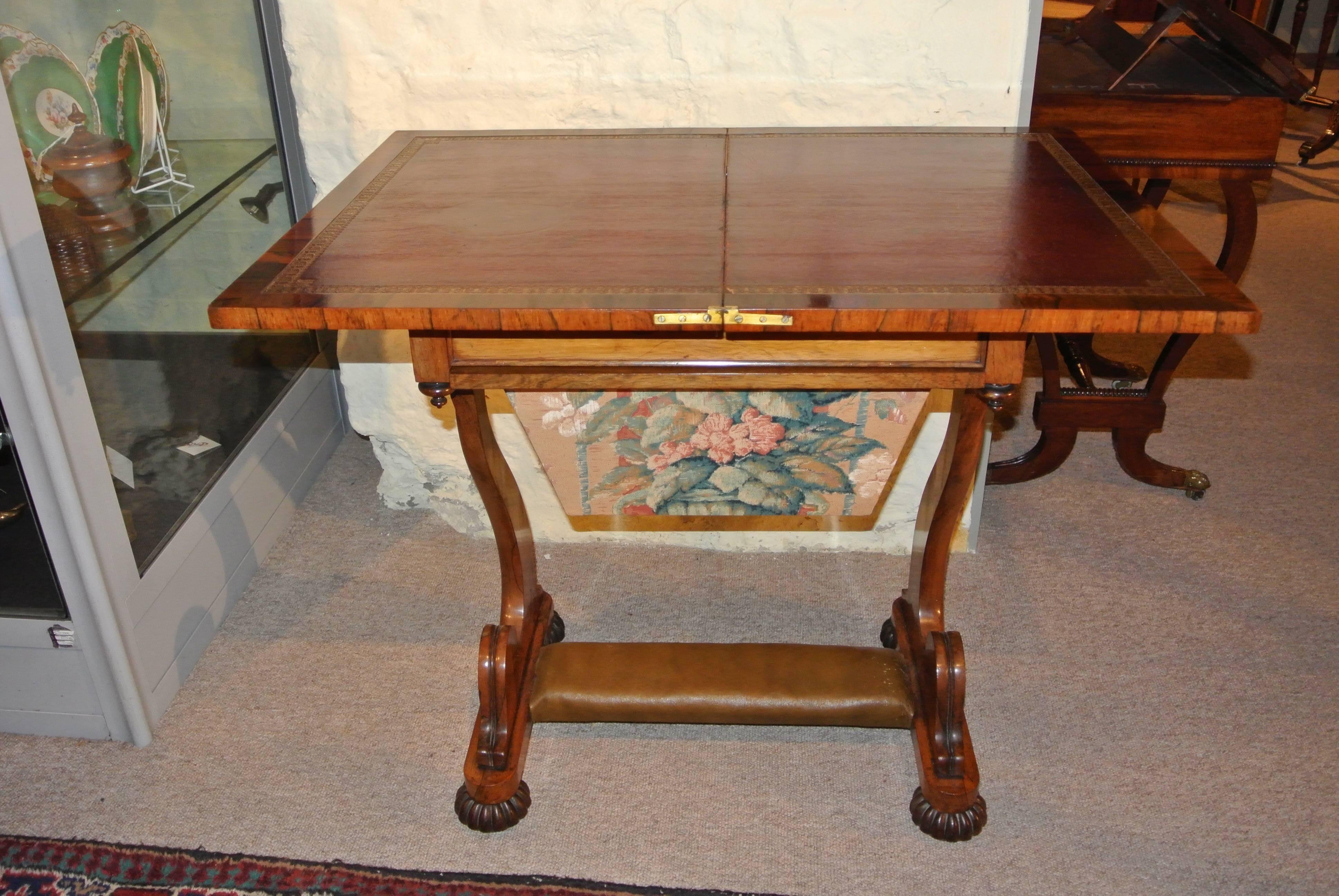 Regency Lamp Table Sewing Box In Good Condition In Bournemouth, GB