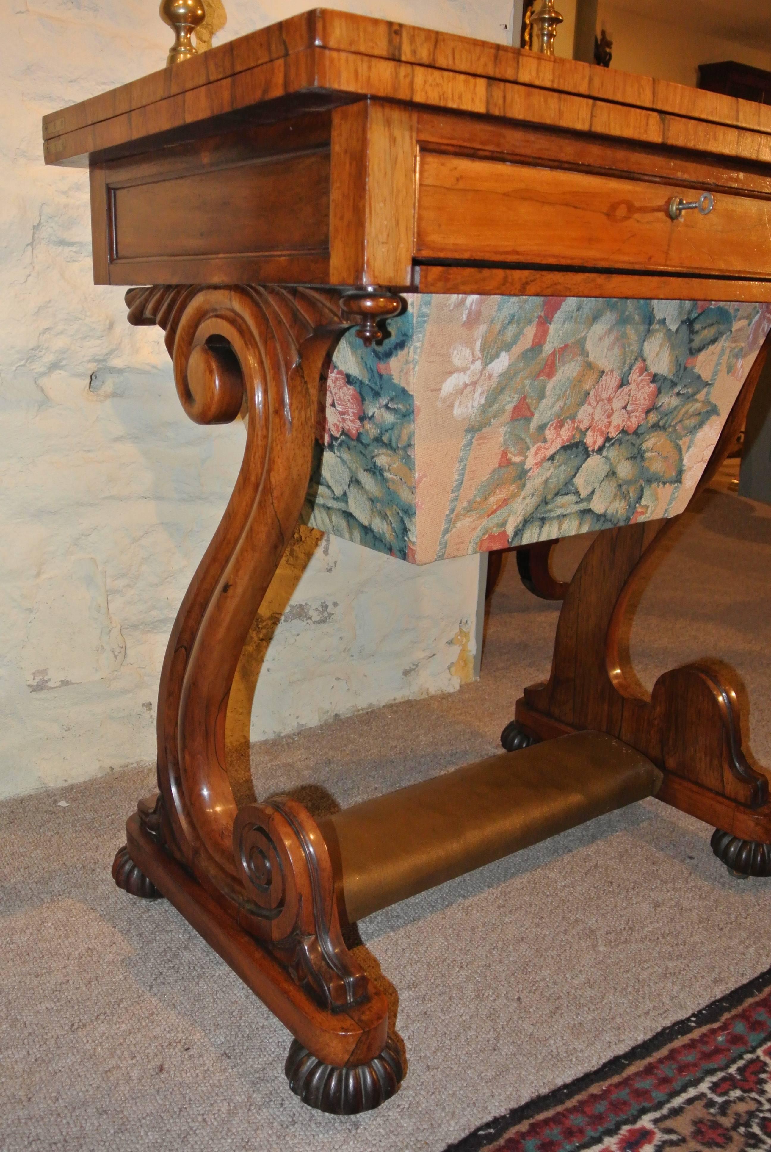 Regency Lamp Table Sewing Box 2