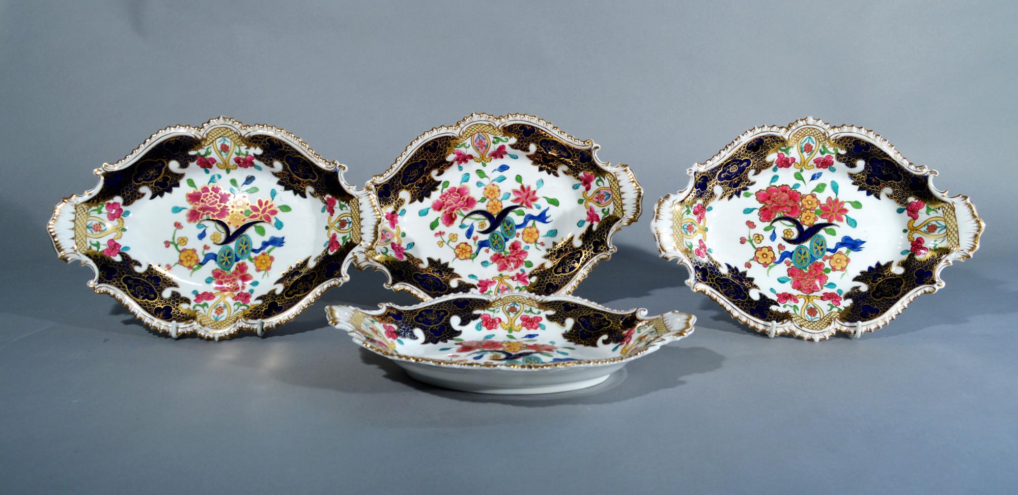 Regency Large Coalport Porcelain Dessert Service-Thirty Nine Pieces For Sale 7