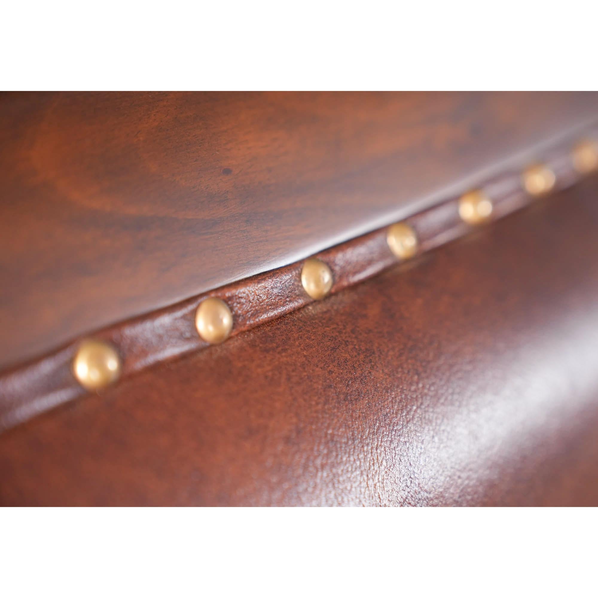 Regency Leather Arm Chair For Sale 5