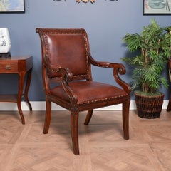 Regency Leather Arm Chair