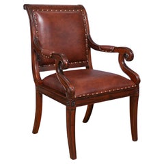 Regency Leather Arm Chair
