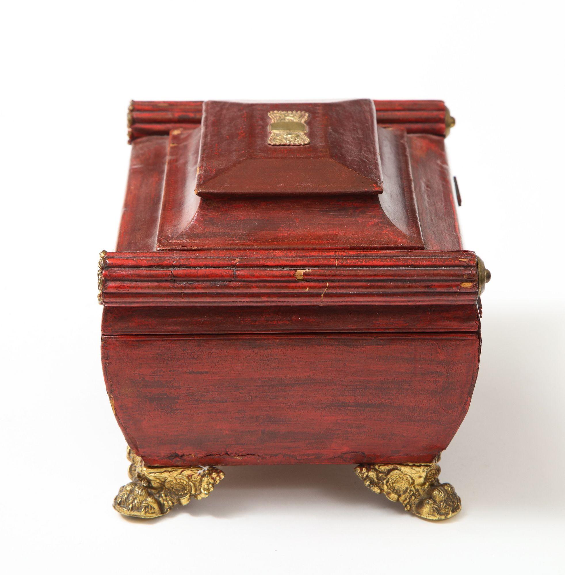 Regency Leather Box For Sale 6