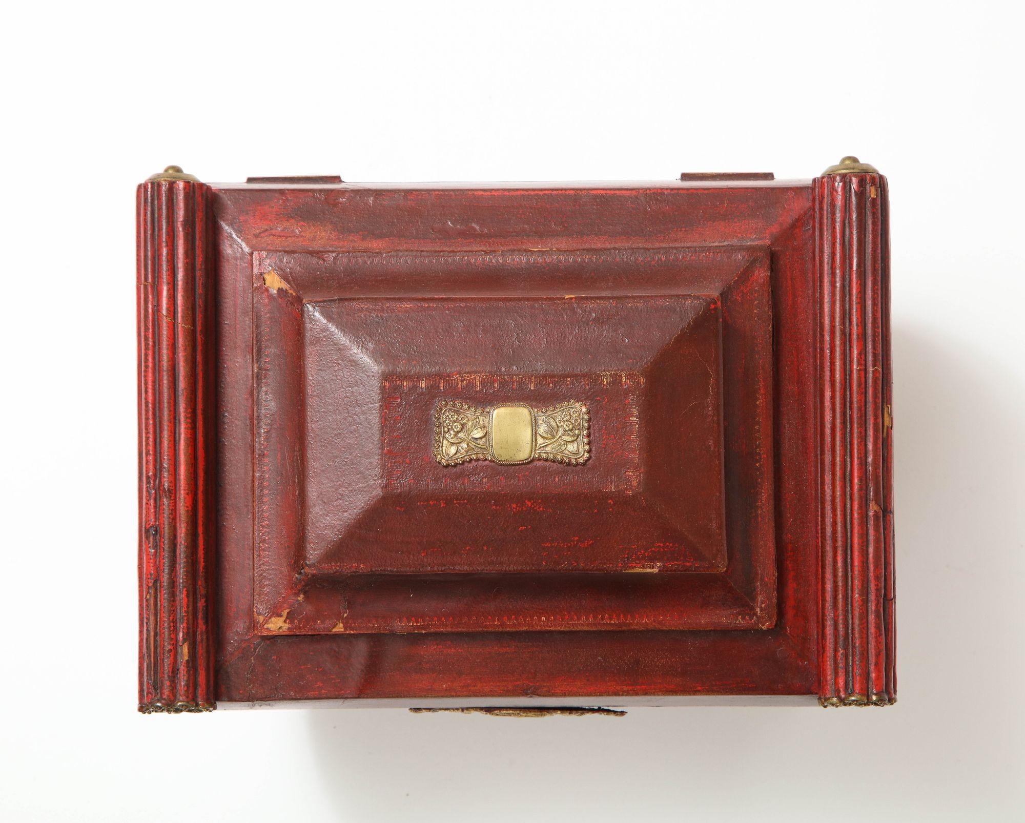 Regency Leather Box For Sale 8