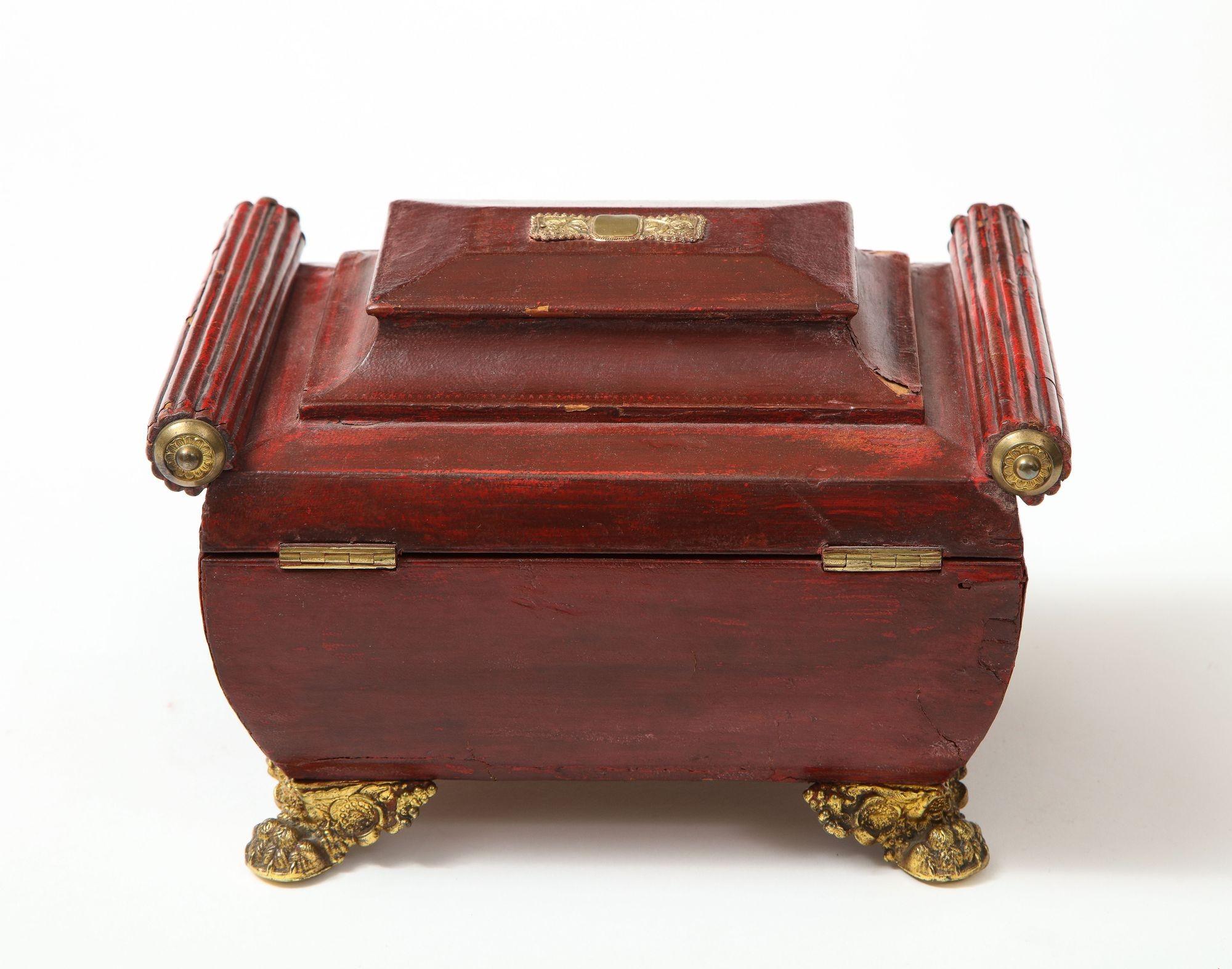 English Regency Leather Box For Sale