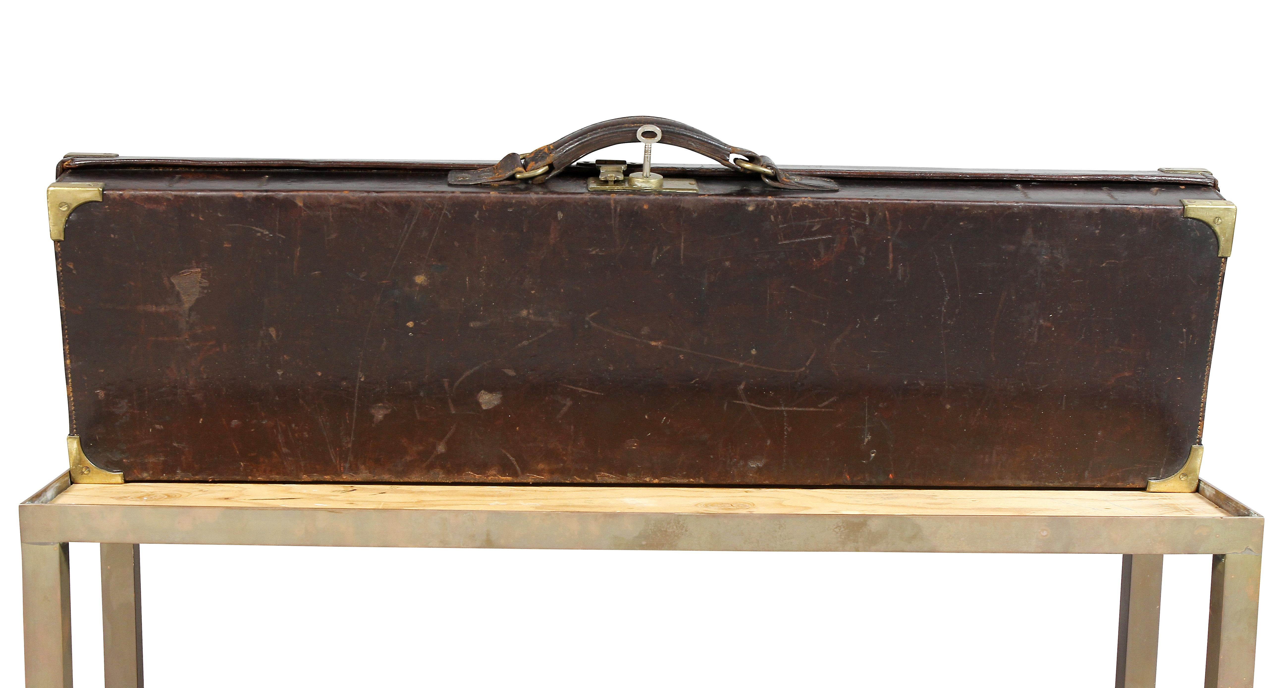 Regency Leather Gun Case on Base For Sale 2