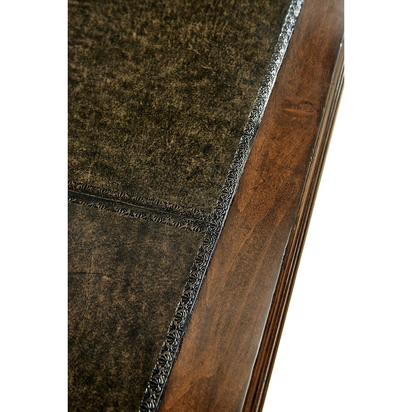 Scrivania Regency con piano in pelle in vendita 1