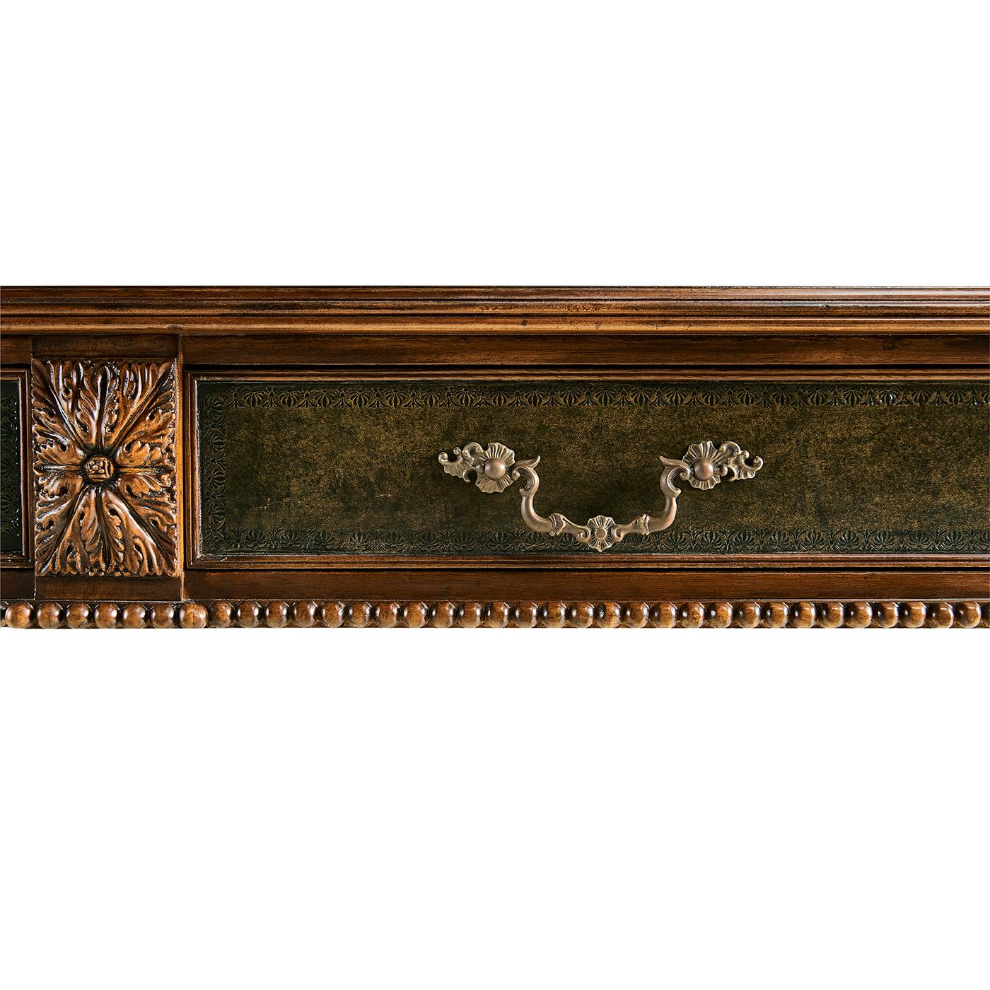 Scrivania Regency con piano in pelle in vendita 2
