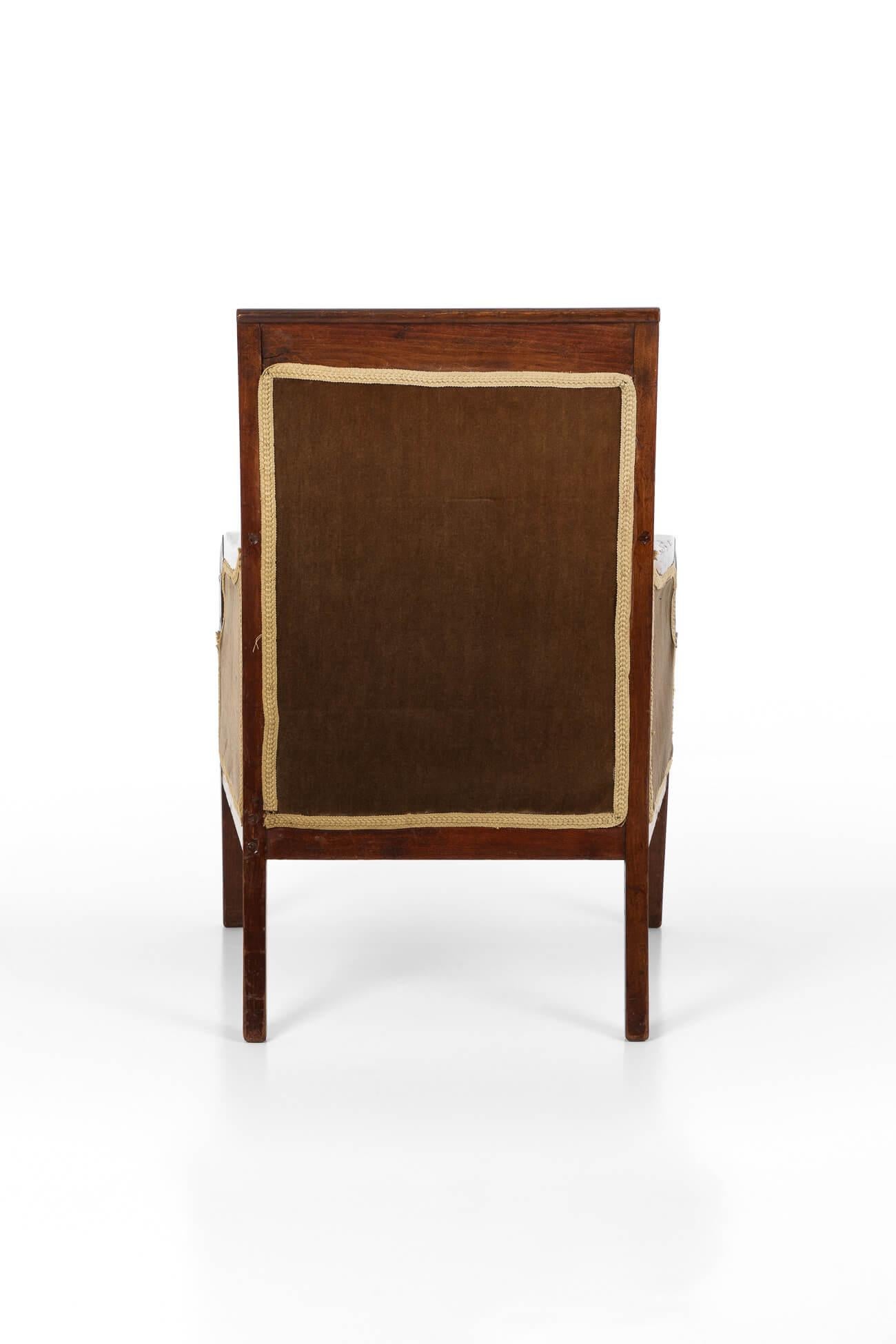 Hand-Crafted Regency Library Chair For Sale