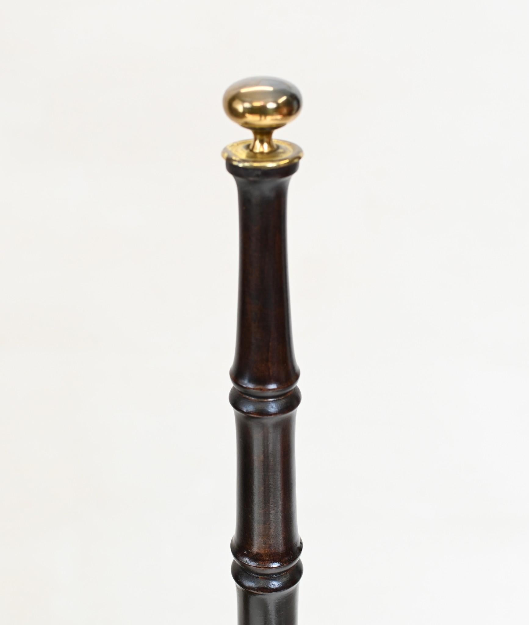 Late 20th Century Regency Library Steps Spiral Ladder Mahogany For Sale