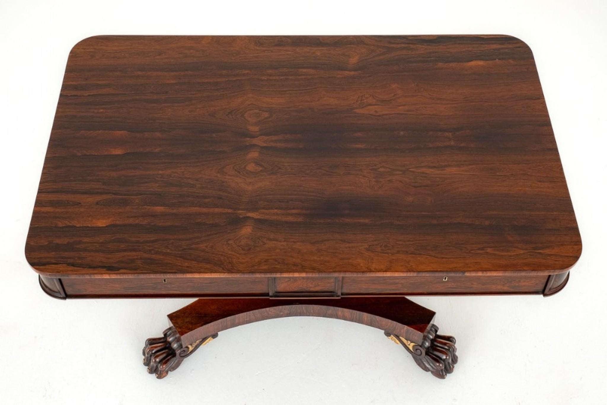 Rosewood Regency Library Table Desk Period Antique For Sale
