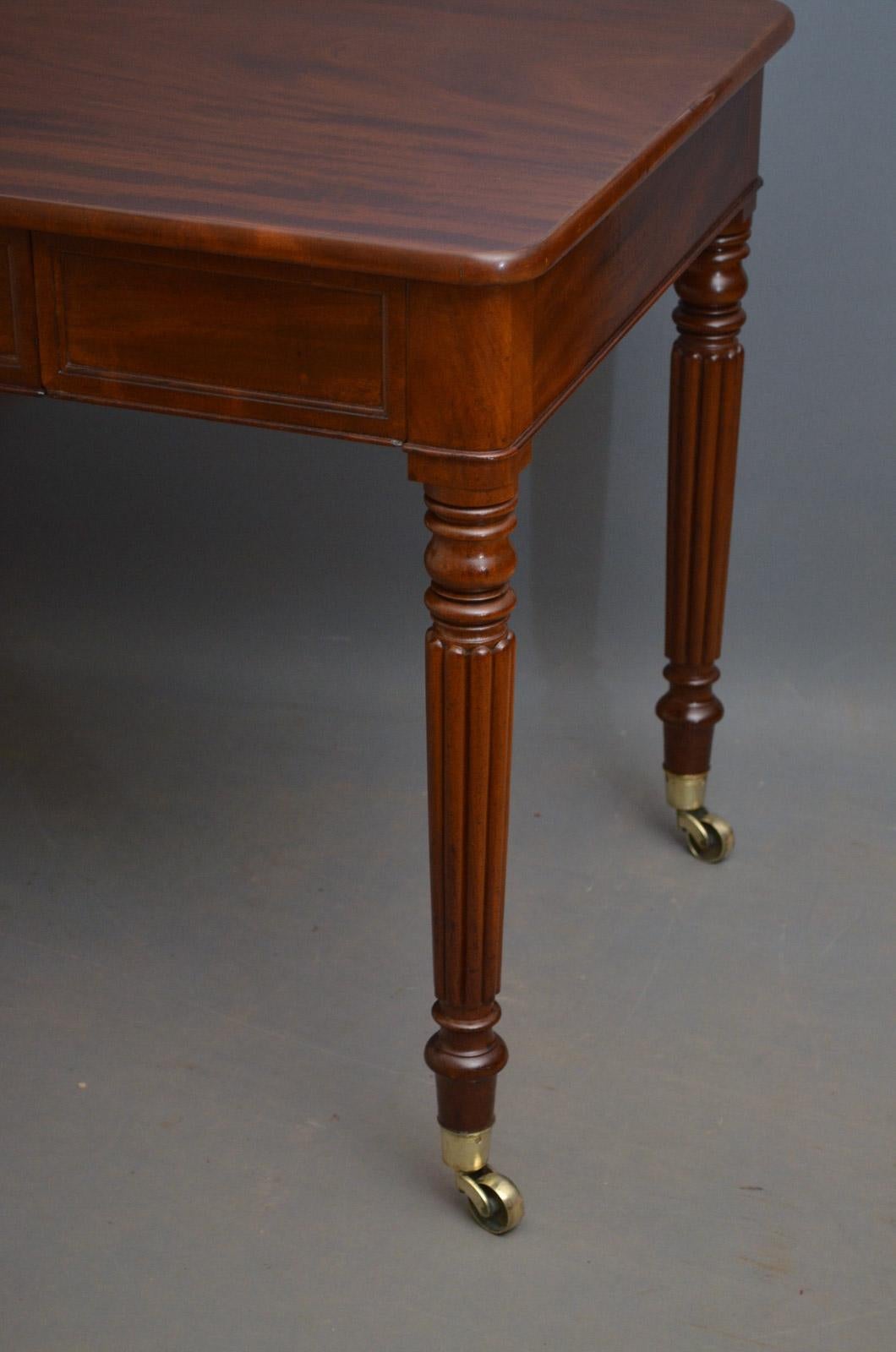 Mahogany Regency Library Table in the Manner of Gillows