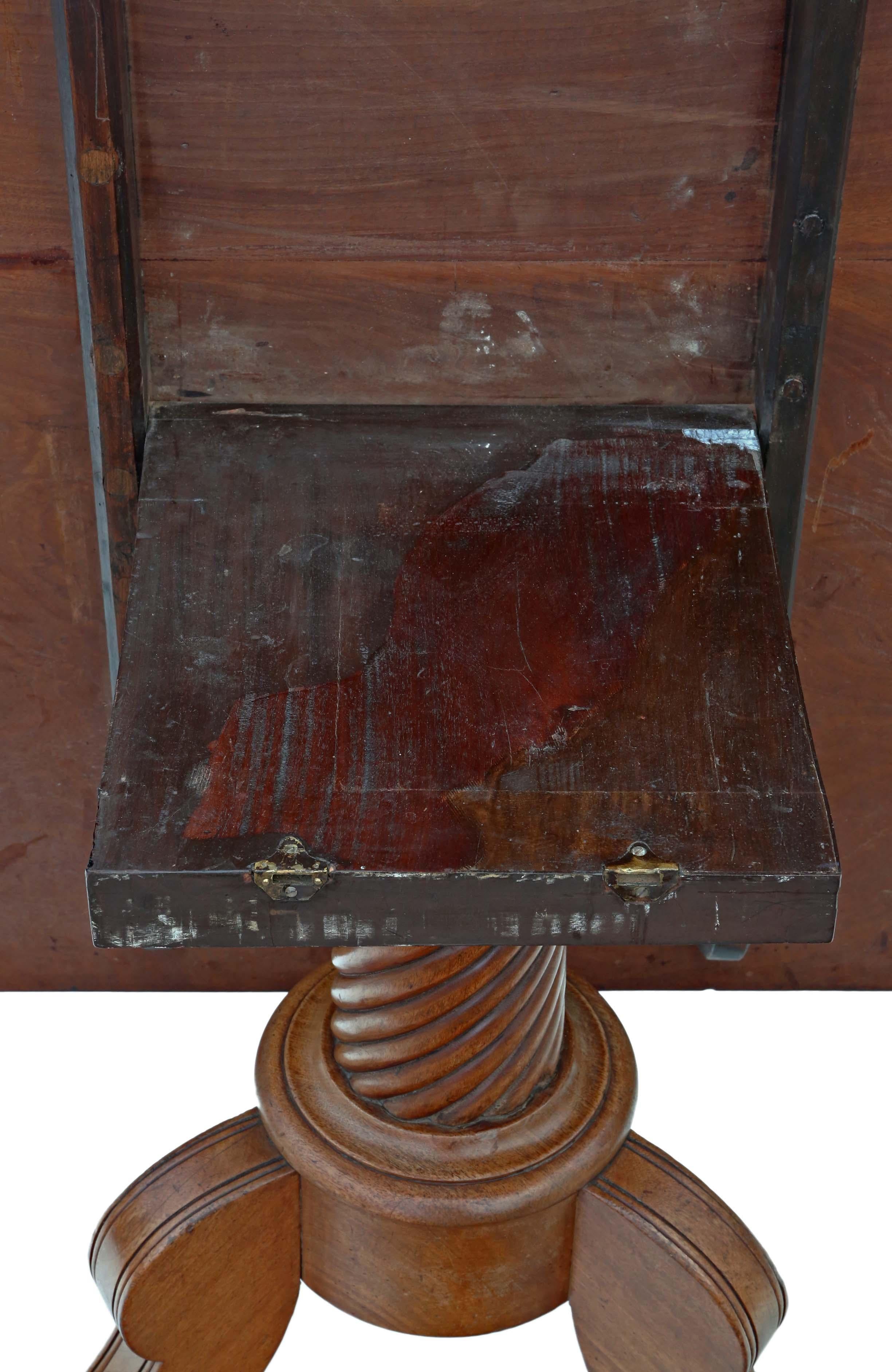 Regency Light Mahogany Loo Breakfast Table Tilt Top 19th Century 8