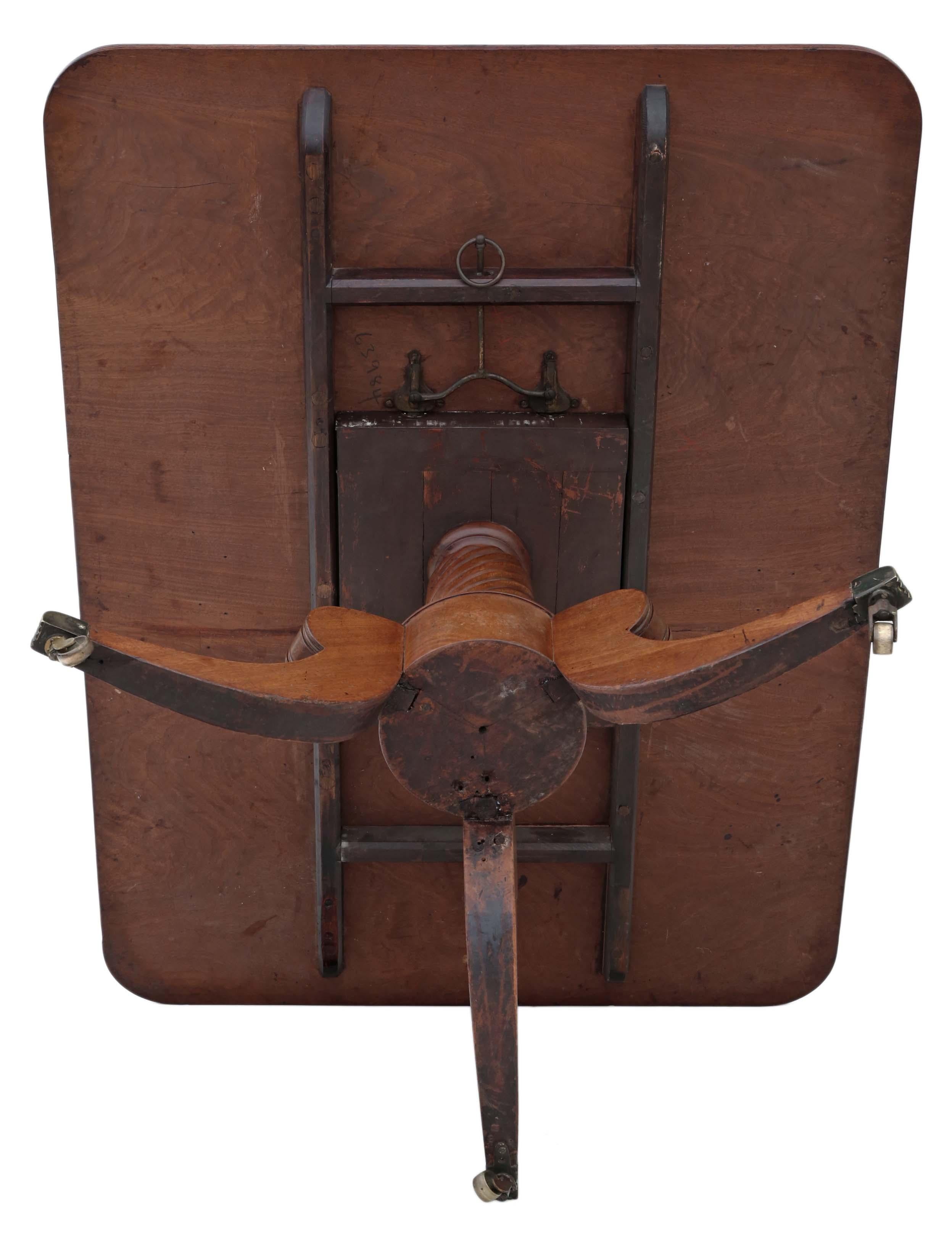 Regency Light Mahogany Loo Breakfast Table Tilt Top 19th Century 9