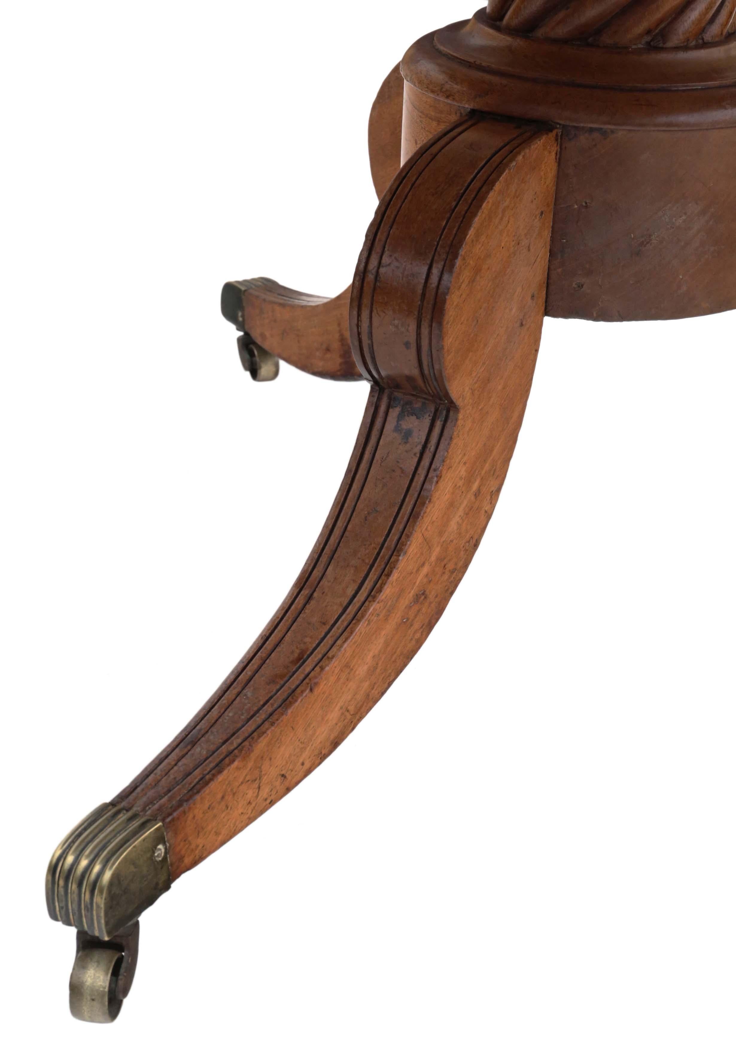 Regency Light Mahogany Loo Breakfast Table Tilt Top 19th Century 1