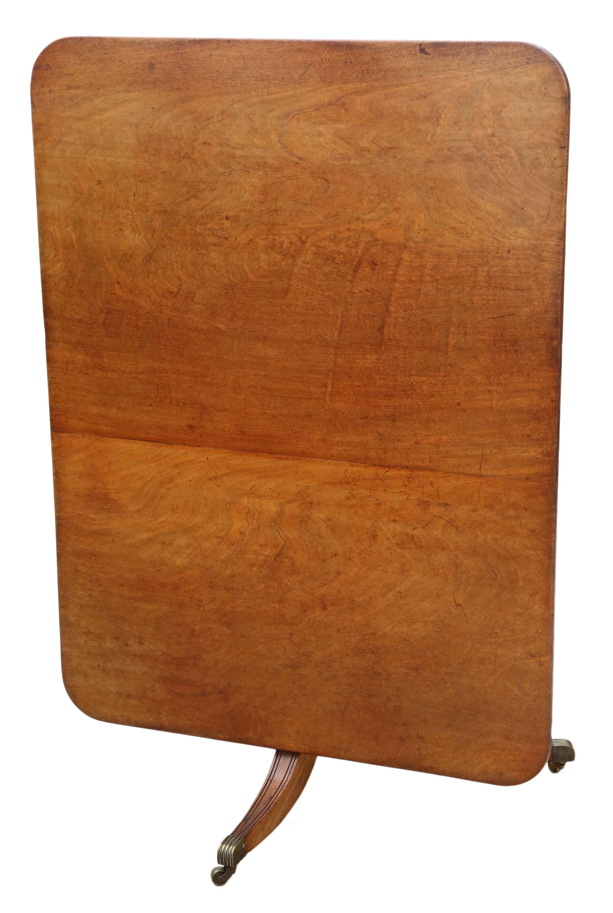 Regency Light Mahogany Loo Breakfast Table Tilt Top 19th Century 5