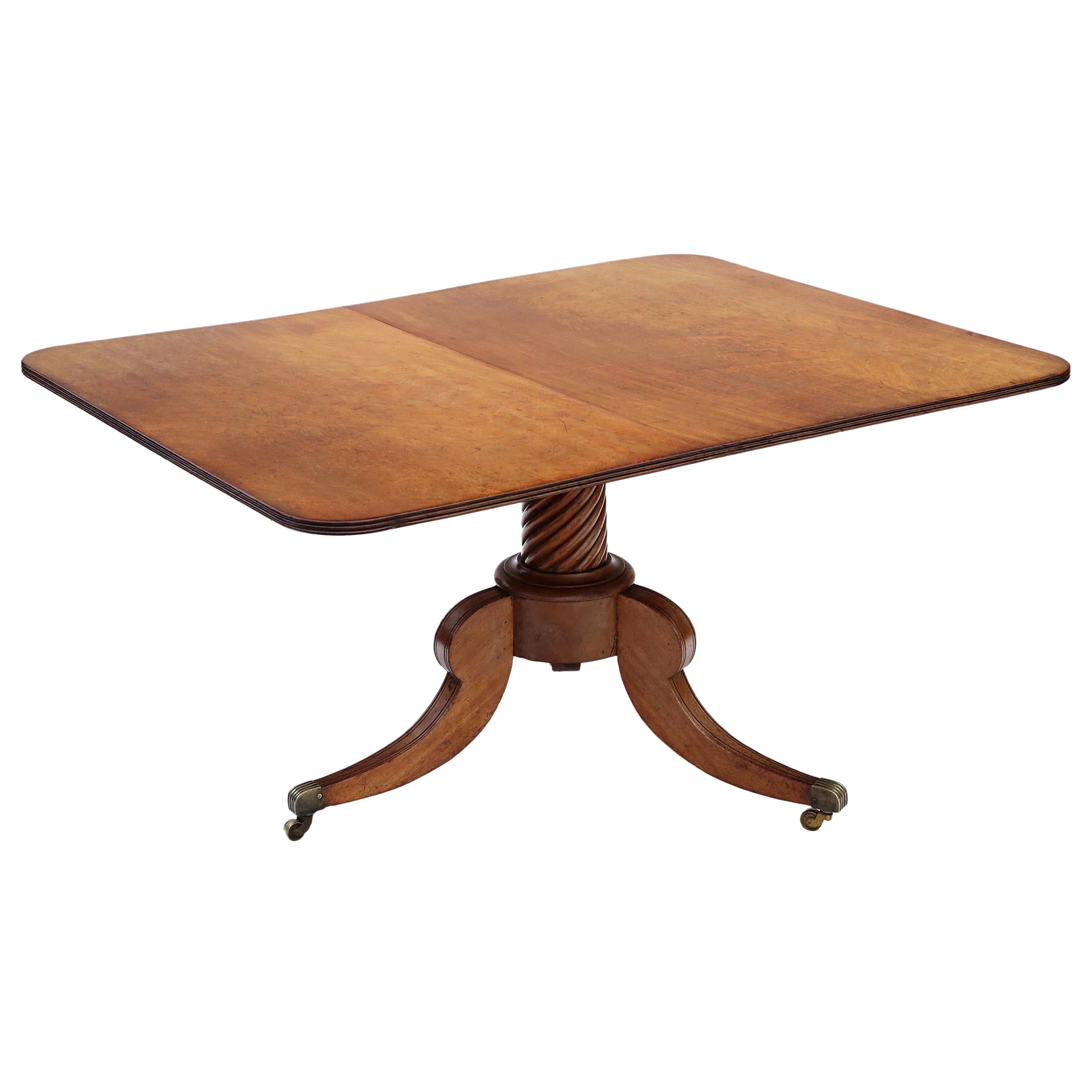 Regency Light Mahogany Loo Breakfast Table Tilt Top 19th Century