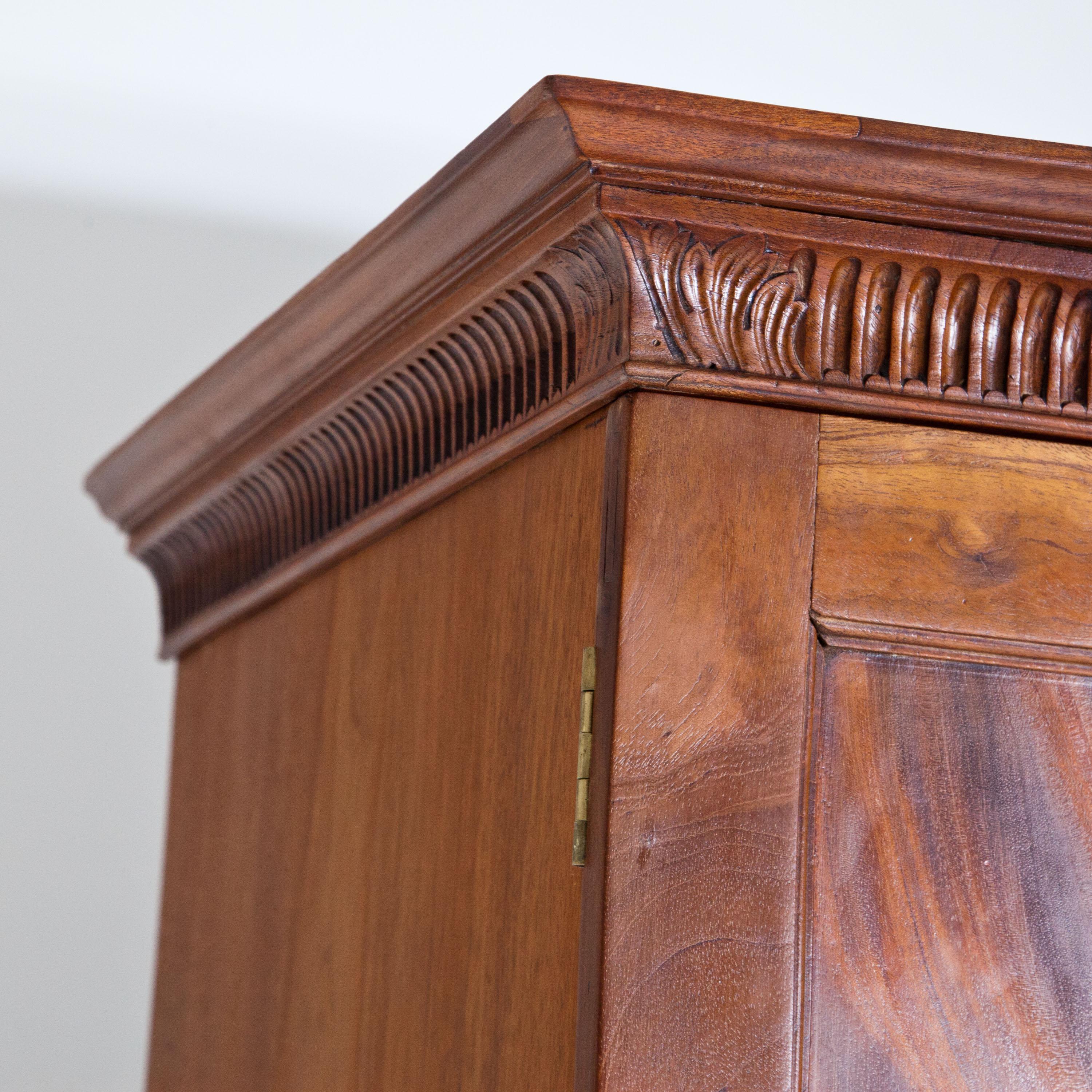 English Regency Linen Press Wardrobe, England, First Half of the 19th Century